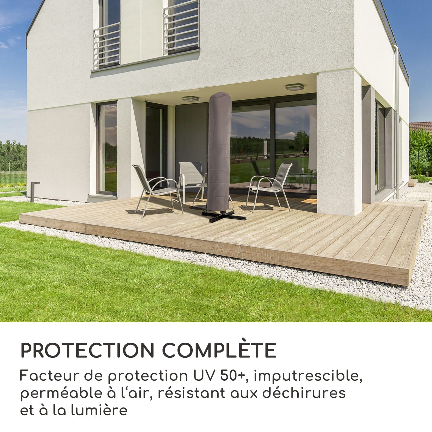 Saint-Tropez parasolhoes polypropyleen UV50+ rits 