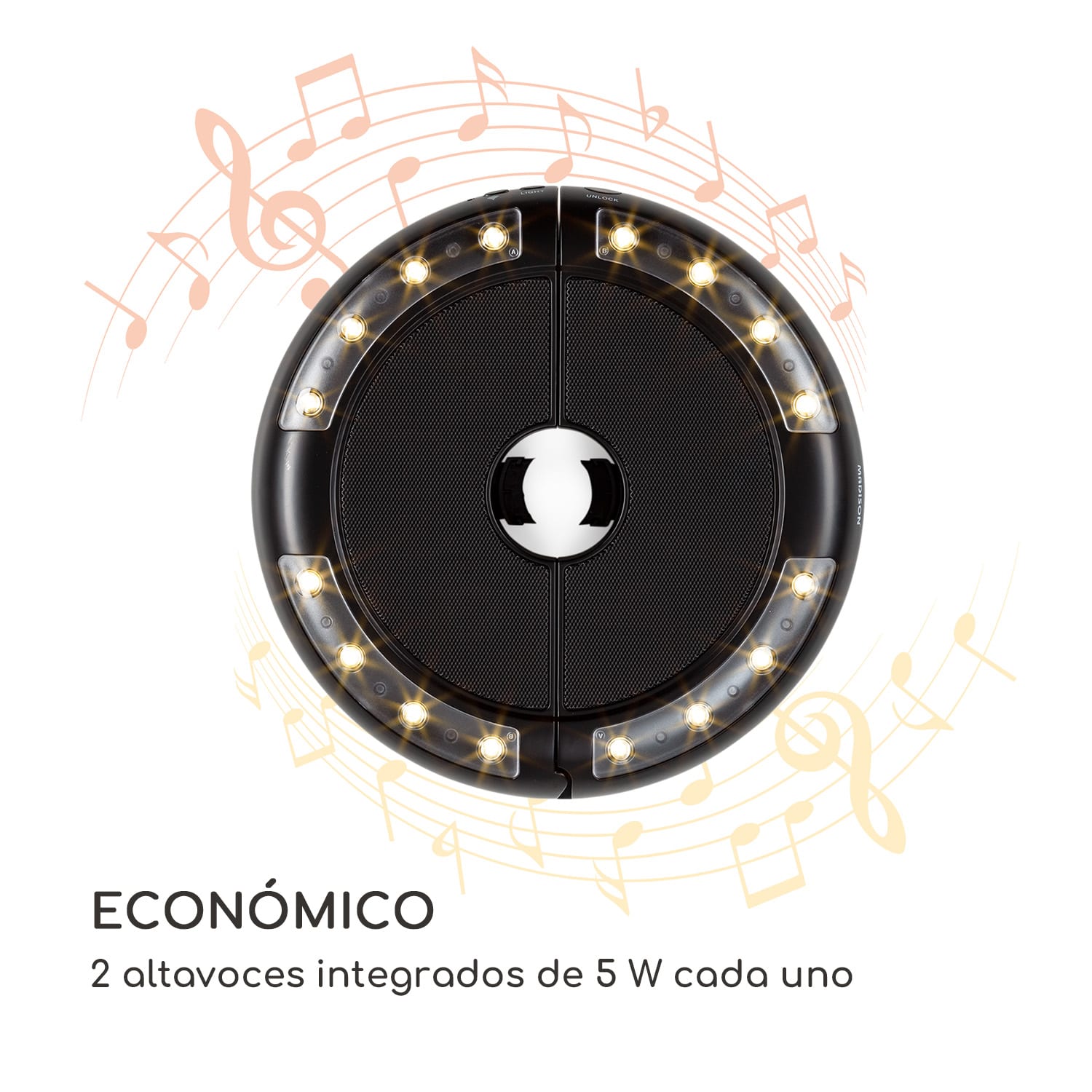 St. Tropez Altavoz con iluminación y bluetooth para sombrilla LEed atería recargable