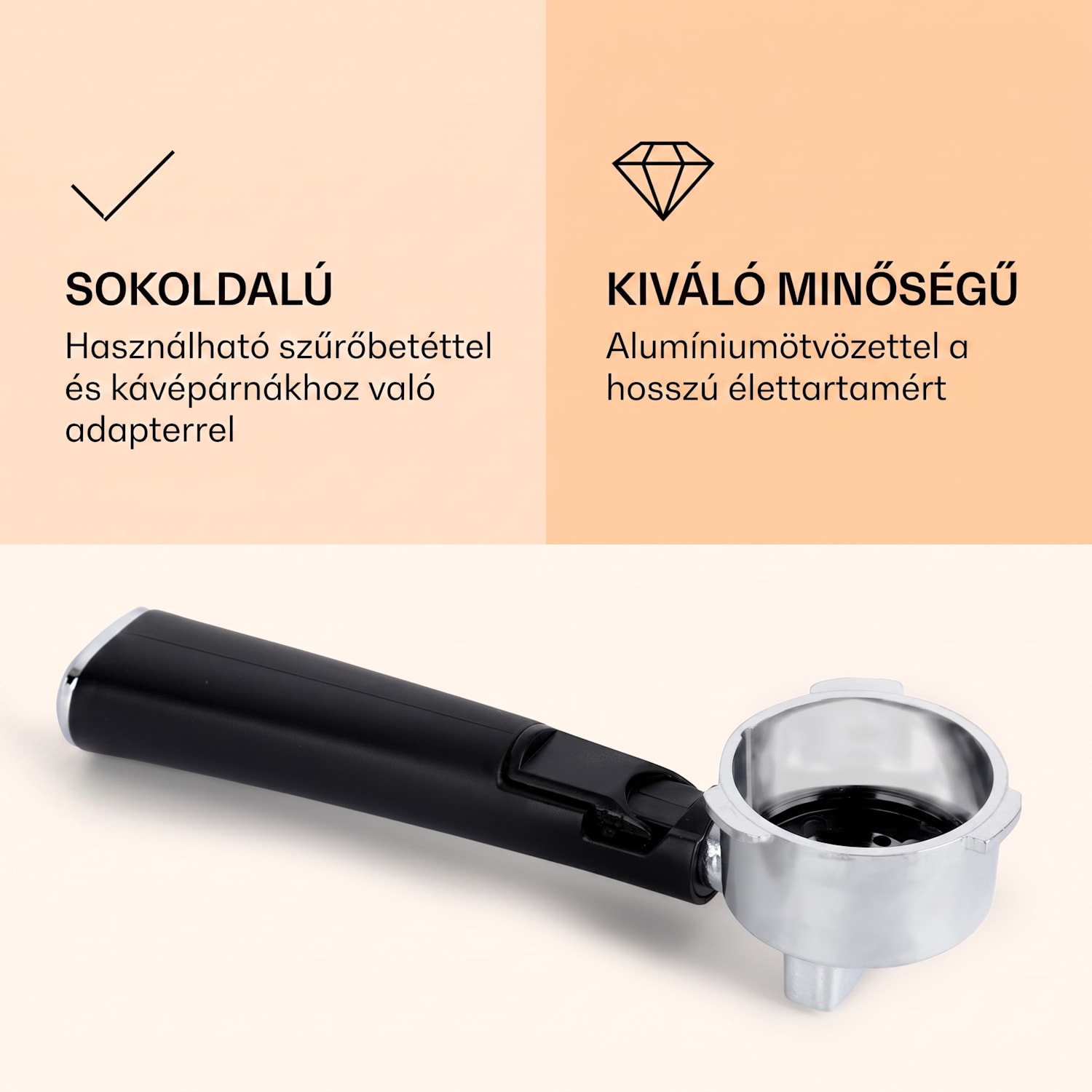 Pausa, szűrőtartó, alumíniumötvözet, kiegészítő 
