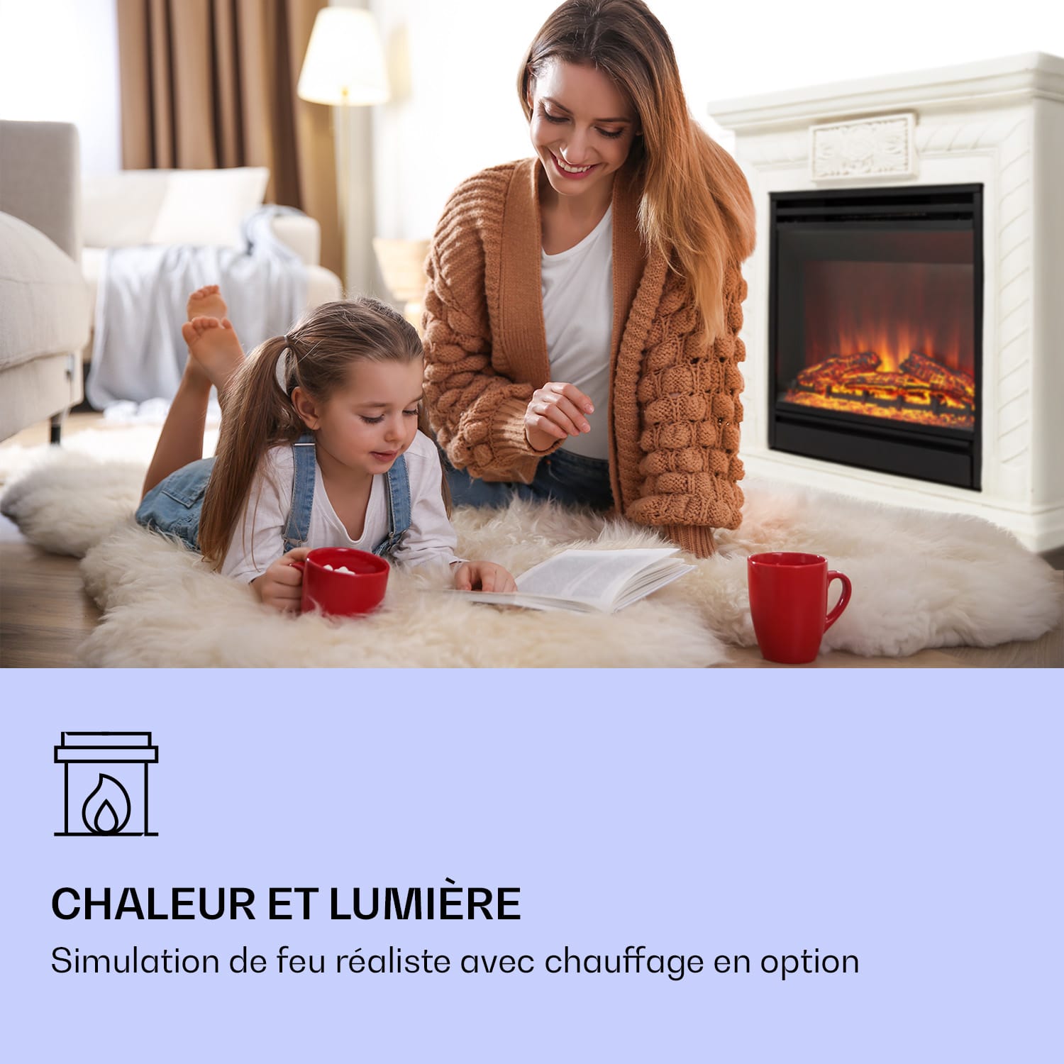 Frosty Peak elektrische haard 1800 W verwarmingsfunctie 10 tot 30 °C afstandsbediening 
