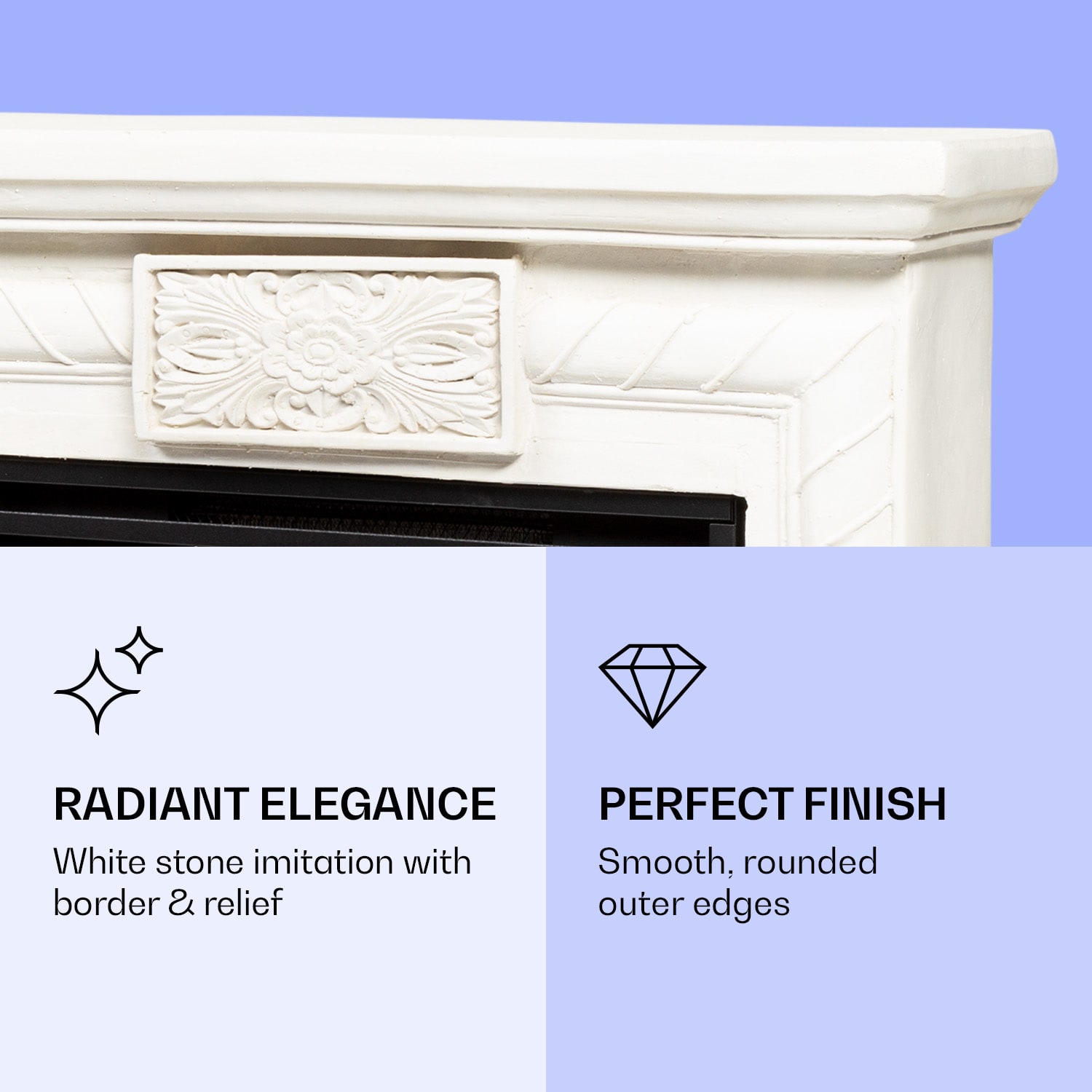 Frosty Peak Elektrický krb 1800 W Funkcia vykurovania 10 až 30 °C Diaľkové ovládanie 