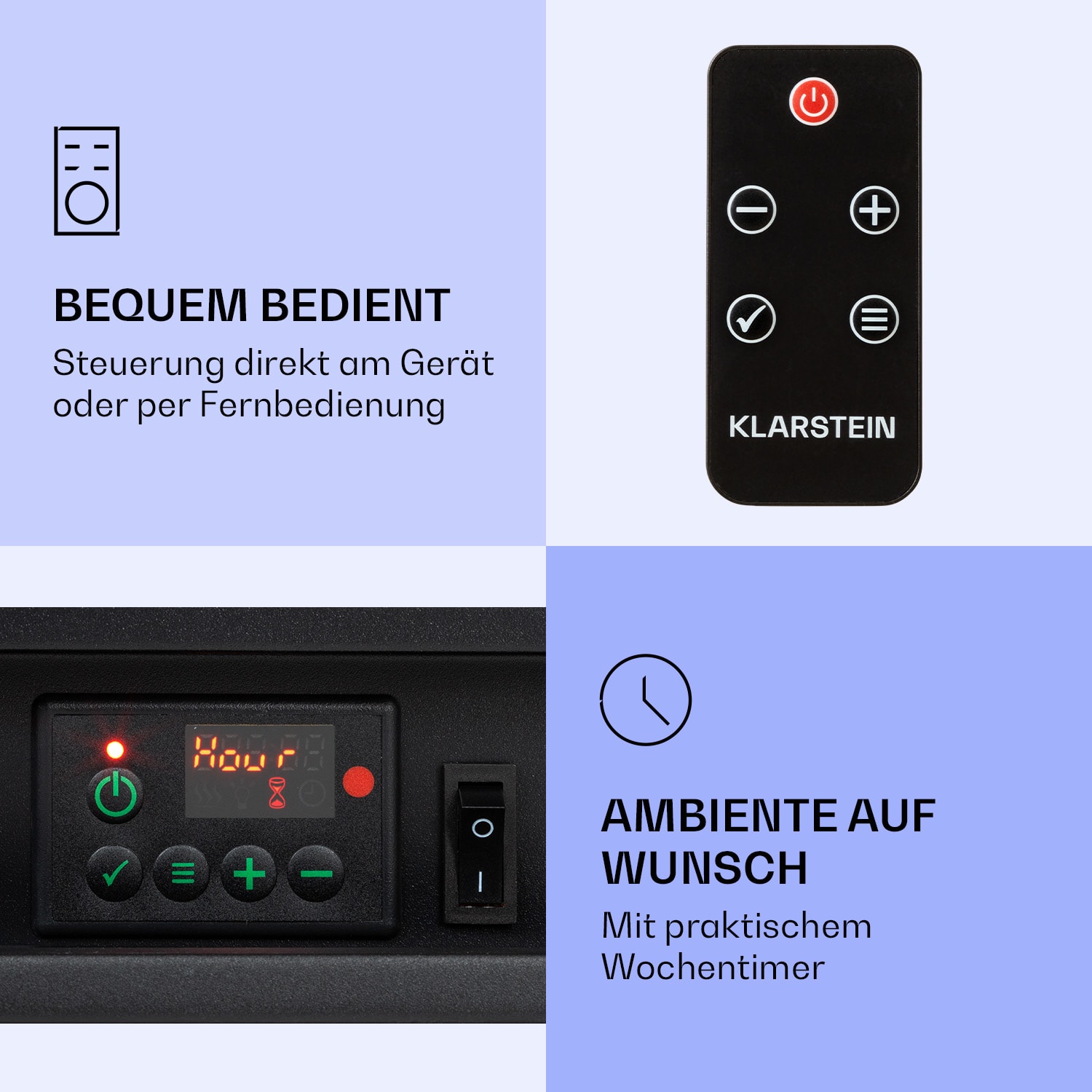 Beerenberg Elektrischer Kamin 1800 W 10 bis 30 °C Fernbedienung Dunkelbraun