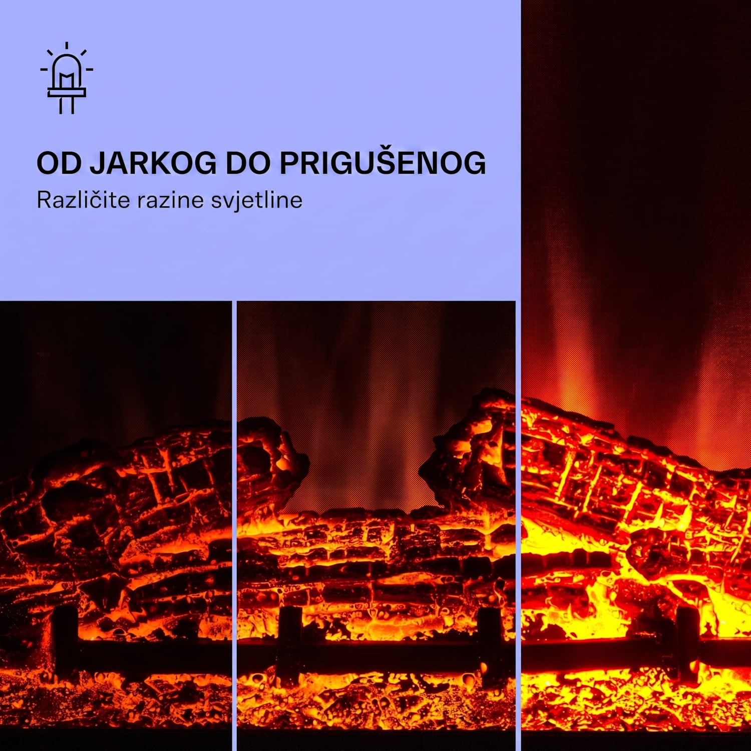 Beerenberg Električni kamin 1800 W Funkcija grijanja 10 do 30 °C Daljinski upravljač Tamno Smeđa