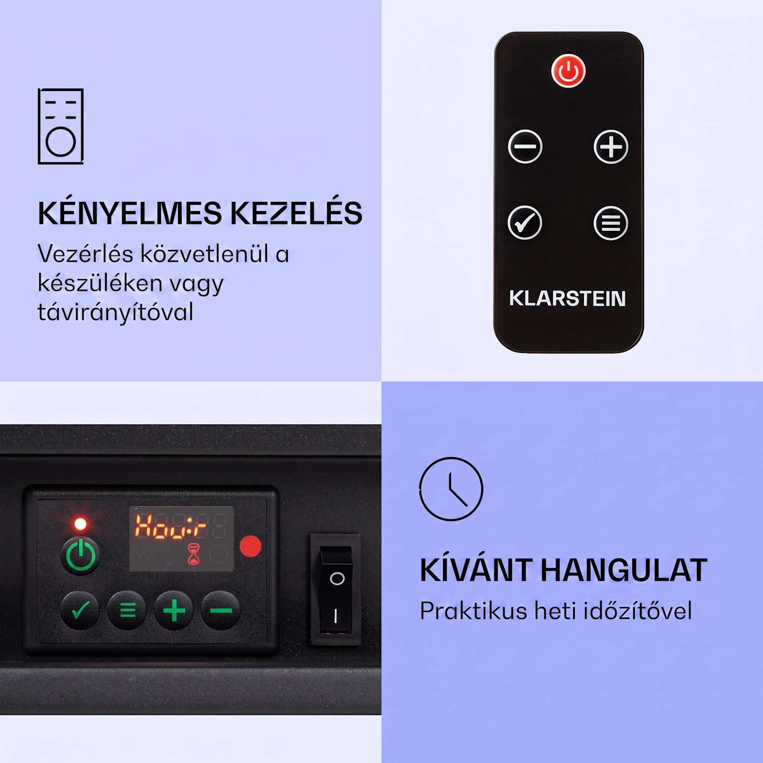 Beerenberg, elektromos kandalló, 1800 W, 10 - 30 °C fűtési funkció, távirányító Sötétbarna