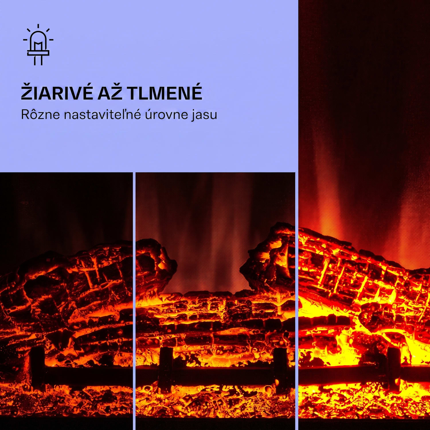 Beerenberg, elektrický krb, 1800 W, funkcia vykurovania 10 až 30 °C, diaľkové ovládanie Tmavohnedá