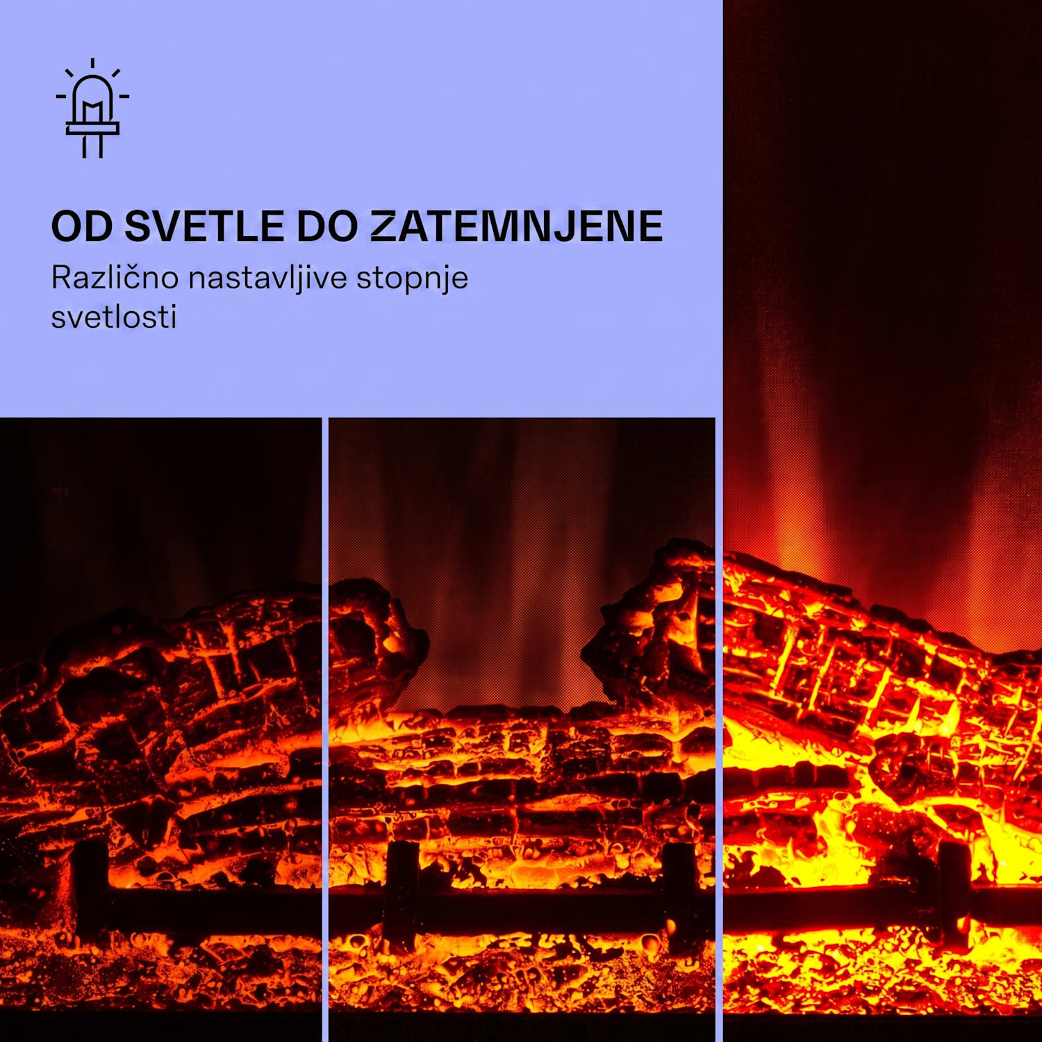 Beerenberg Električni kamin 1800 W Funkcija ogrevanja 10 do 30 °C Daljinski upravljalnik Temno Rjava