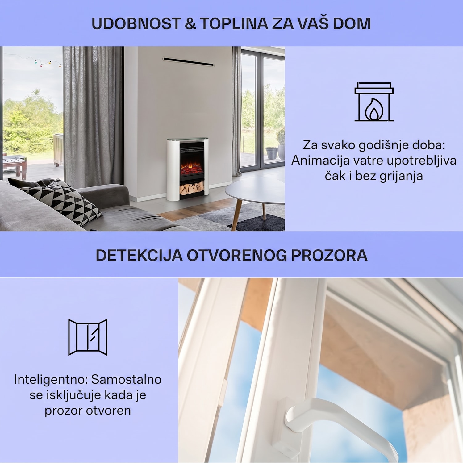 Studio 5 Arc električni kamin 1800 W LED plamen ventilator daljinski upravljač Da | Bijela