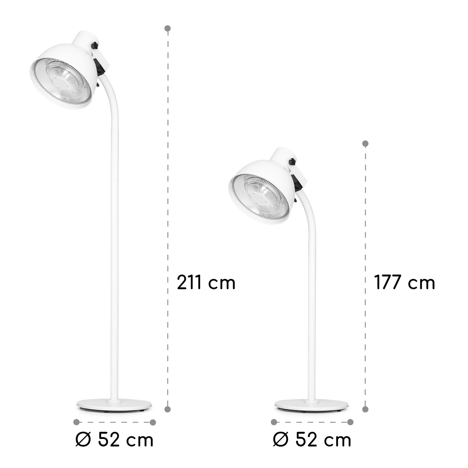 Heatbell Tower Smart chauffage infrarouge pour terrasse Blanc