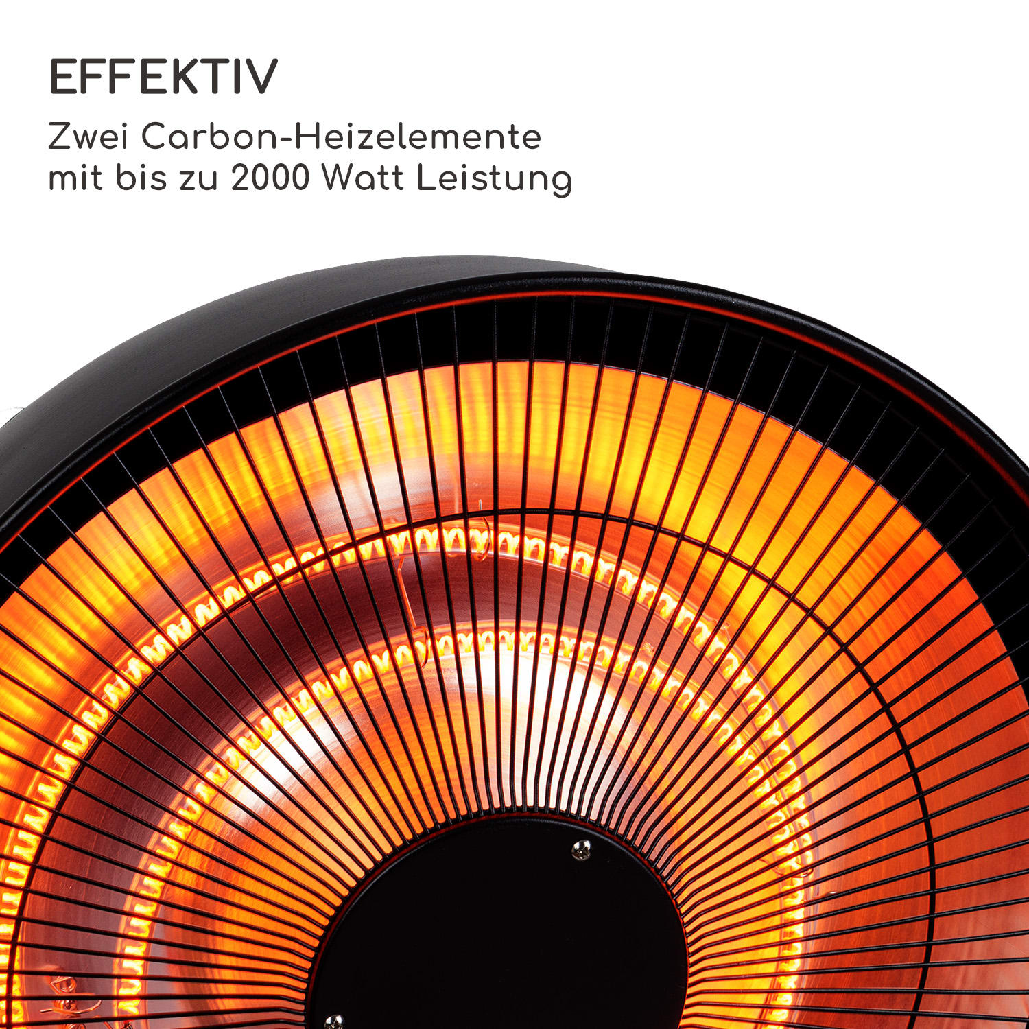 Heatbell Wall Smart Infrarotheizstrahler IPX4 800/1200/2000W Outdoor Schwarz