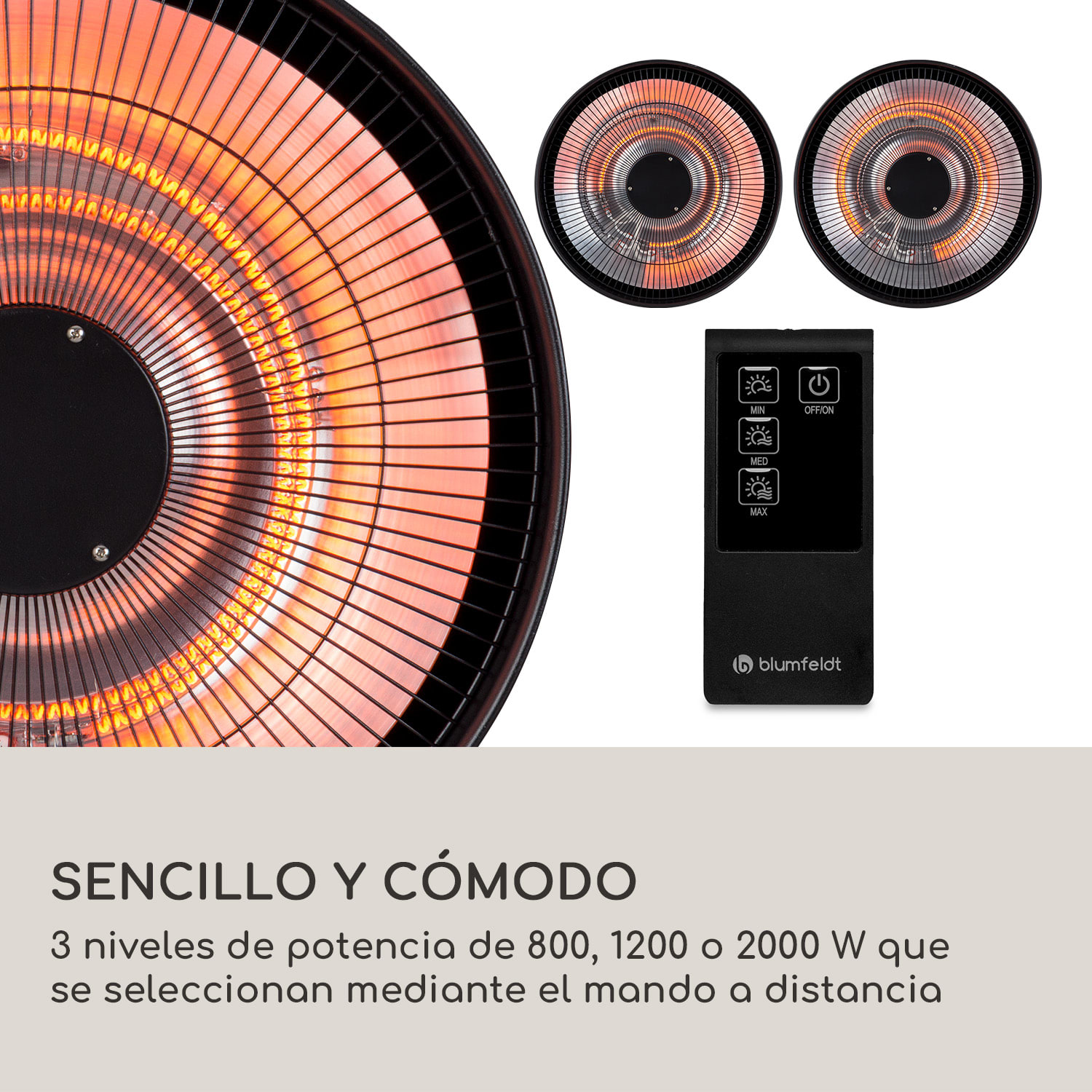 Heatbell Wall Smart Estufa exterior IPX4 800/1200/2000W Exterior Negro