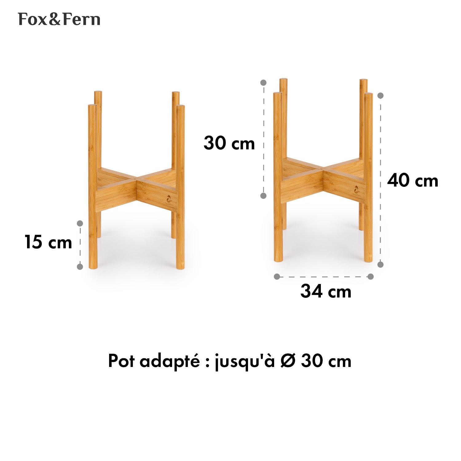 Zeist plantenhouder 2 hoogtes combineerbaar insteekdesign naturel