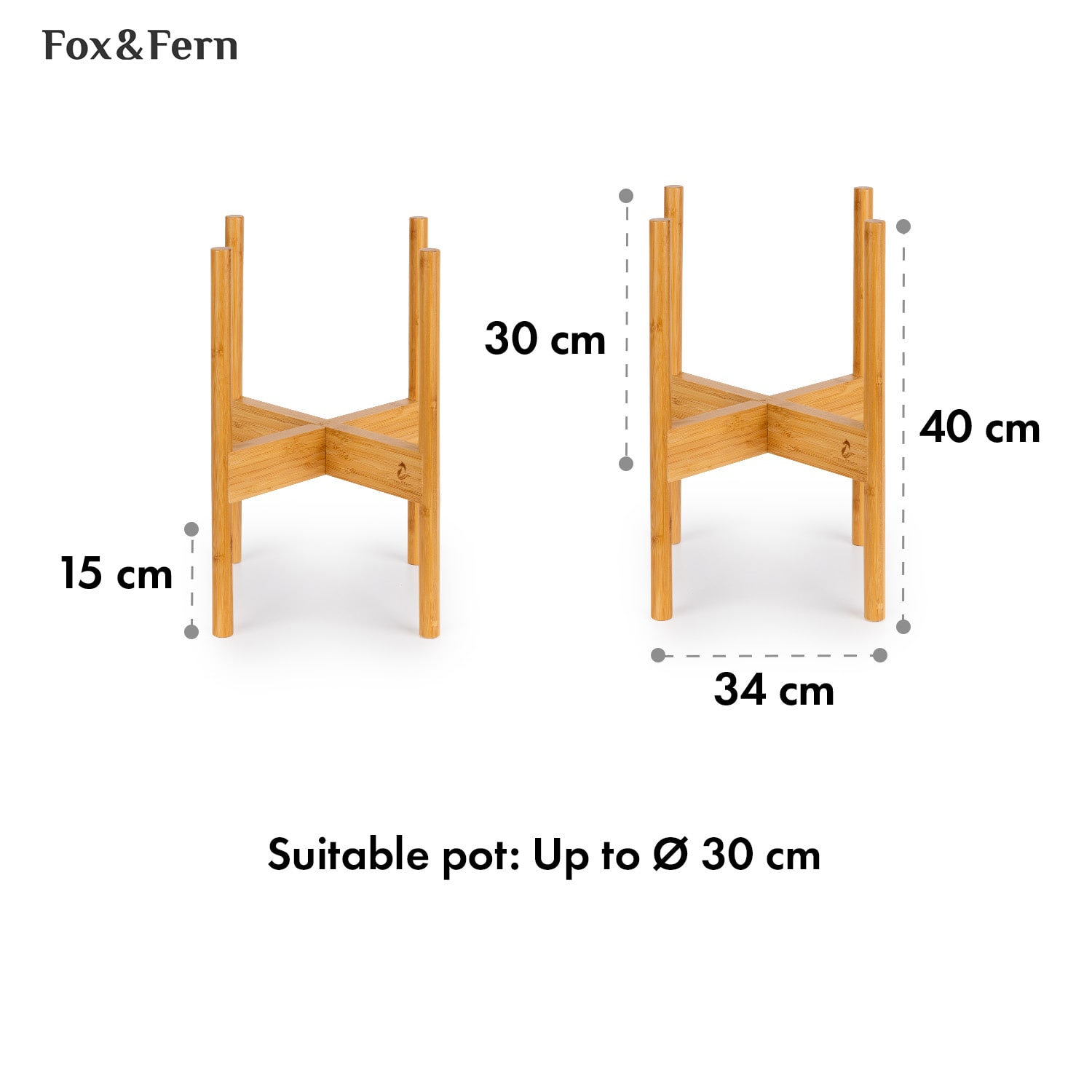 Zeist, virágállvány, 2 magasságban, kombinálható, betolható dizájn, természetes