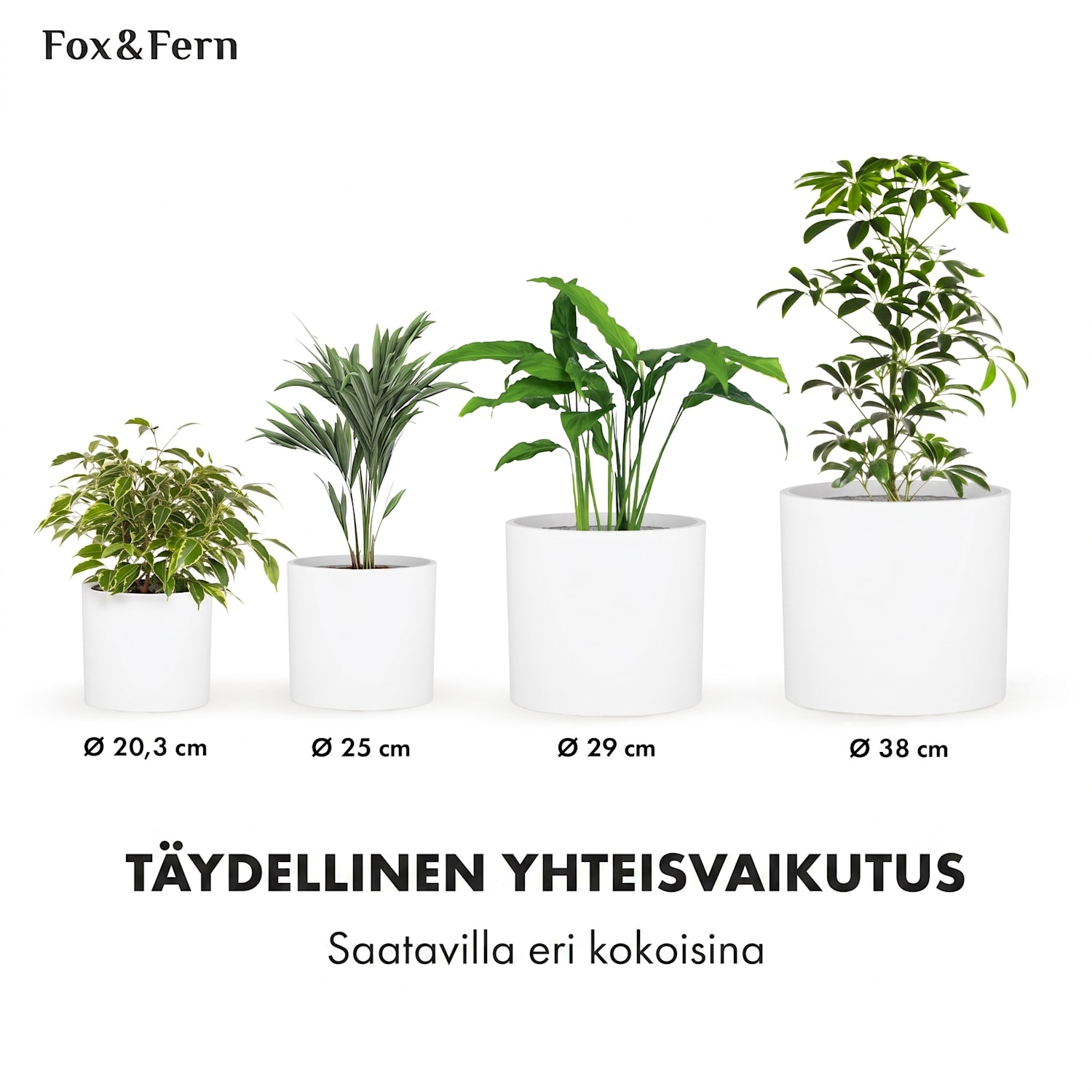 Kasviruukku suojaruukku kuitukivi sisälle/ulos XL (Ø 38,1 cm) | Valkoinen