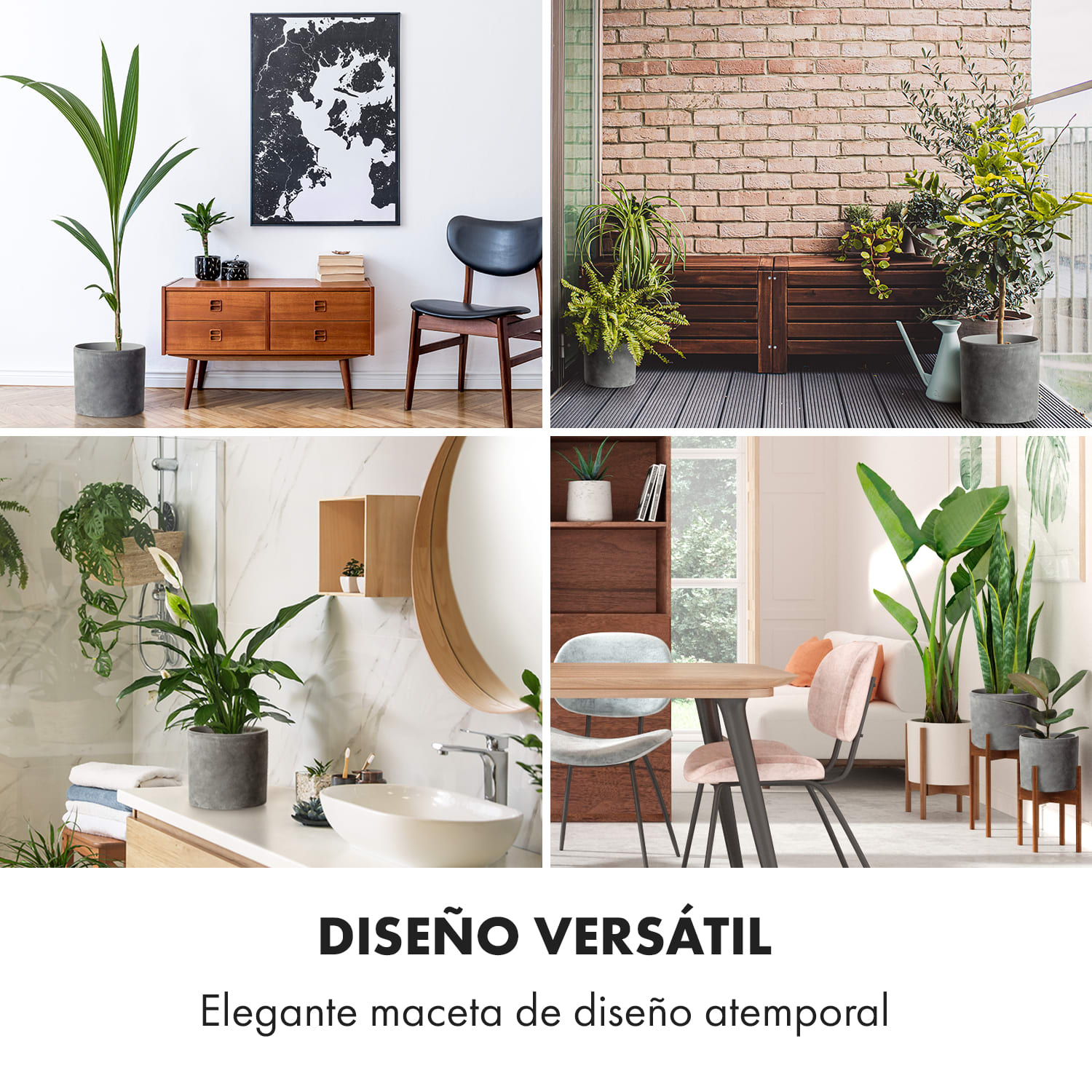 Maceta Venlo de polystone para interior y exterior 3 tamaños 