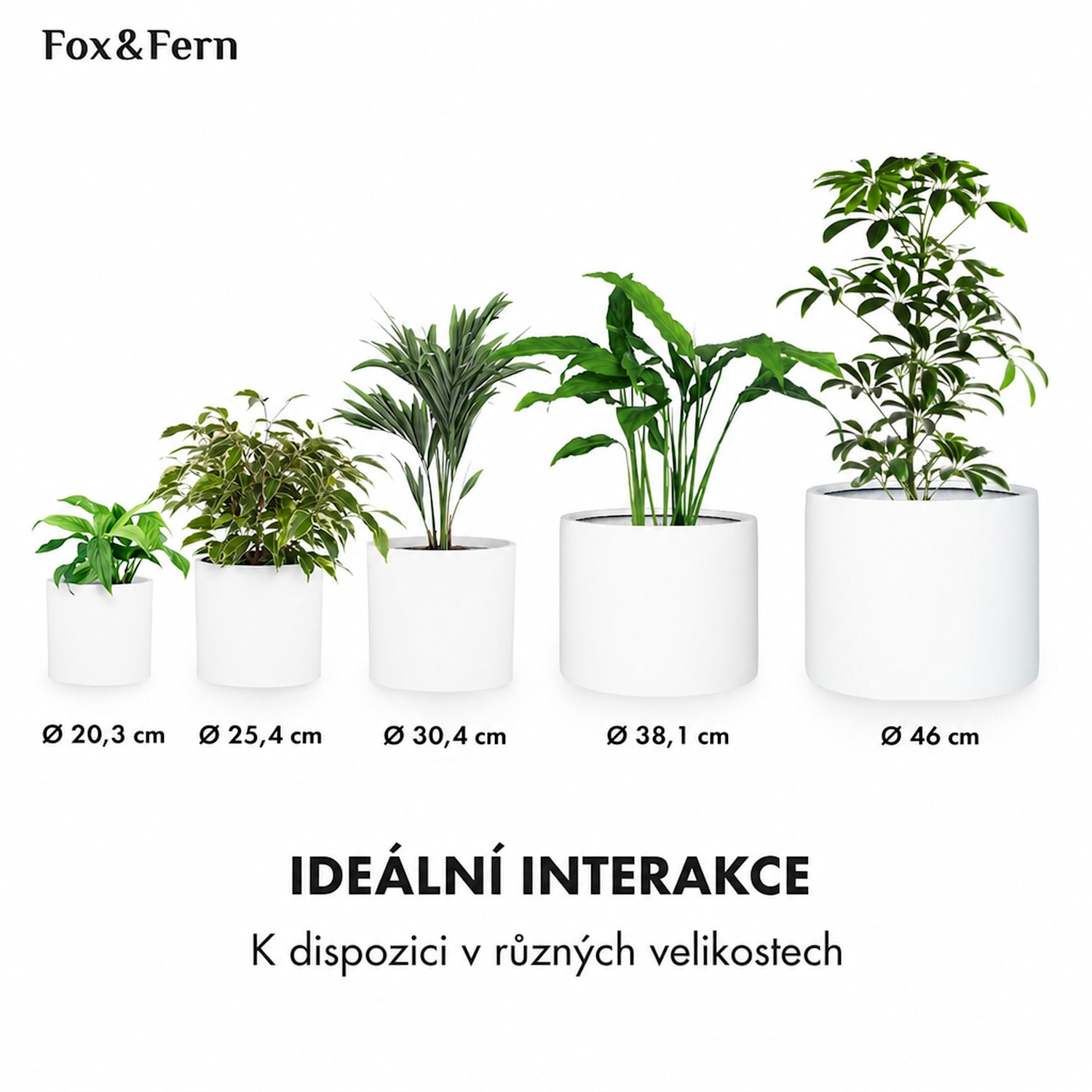 Gendt, květináč, vrchní květináč, sada 2 kusů, velikosti S/M/L, fiberstone, interiér/exteriér 