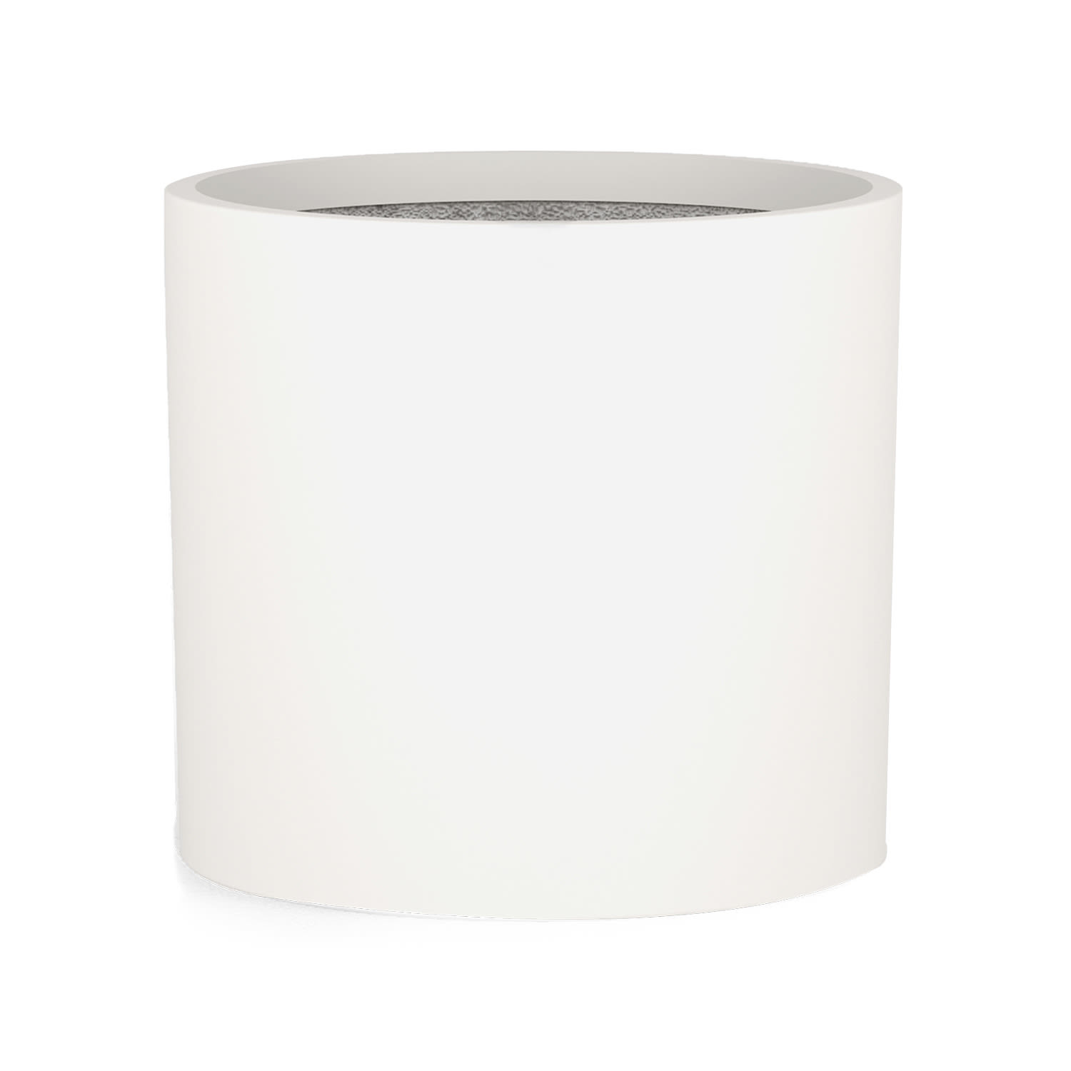 Planter Cachepot Fibre Stone In/Outdoor M (Ø 25,4 cm) | White