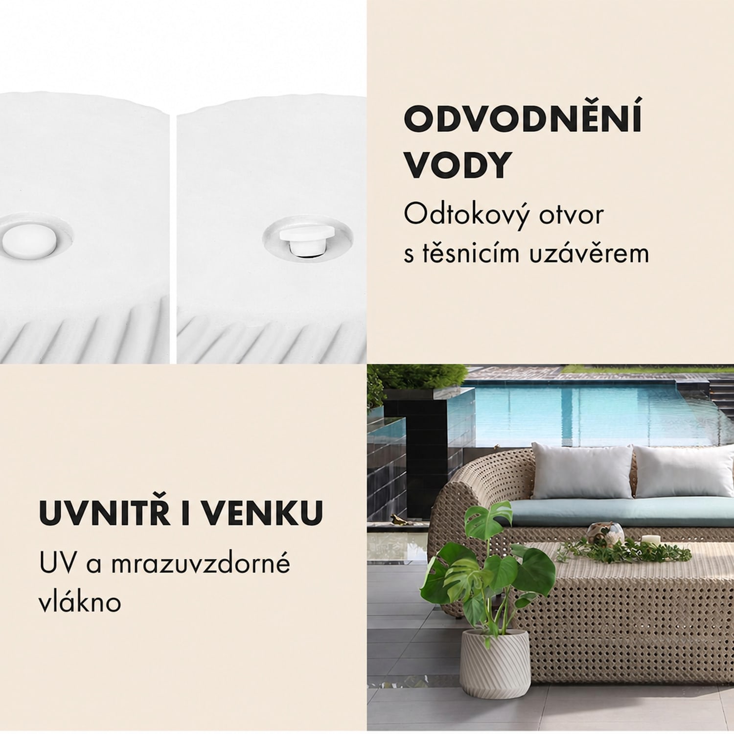 Heusden, květináč, Polystone, vhodný pro rostliny, ruční výroba S (Ø 20,3 cm) | Bílá