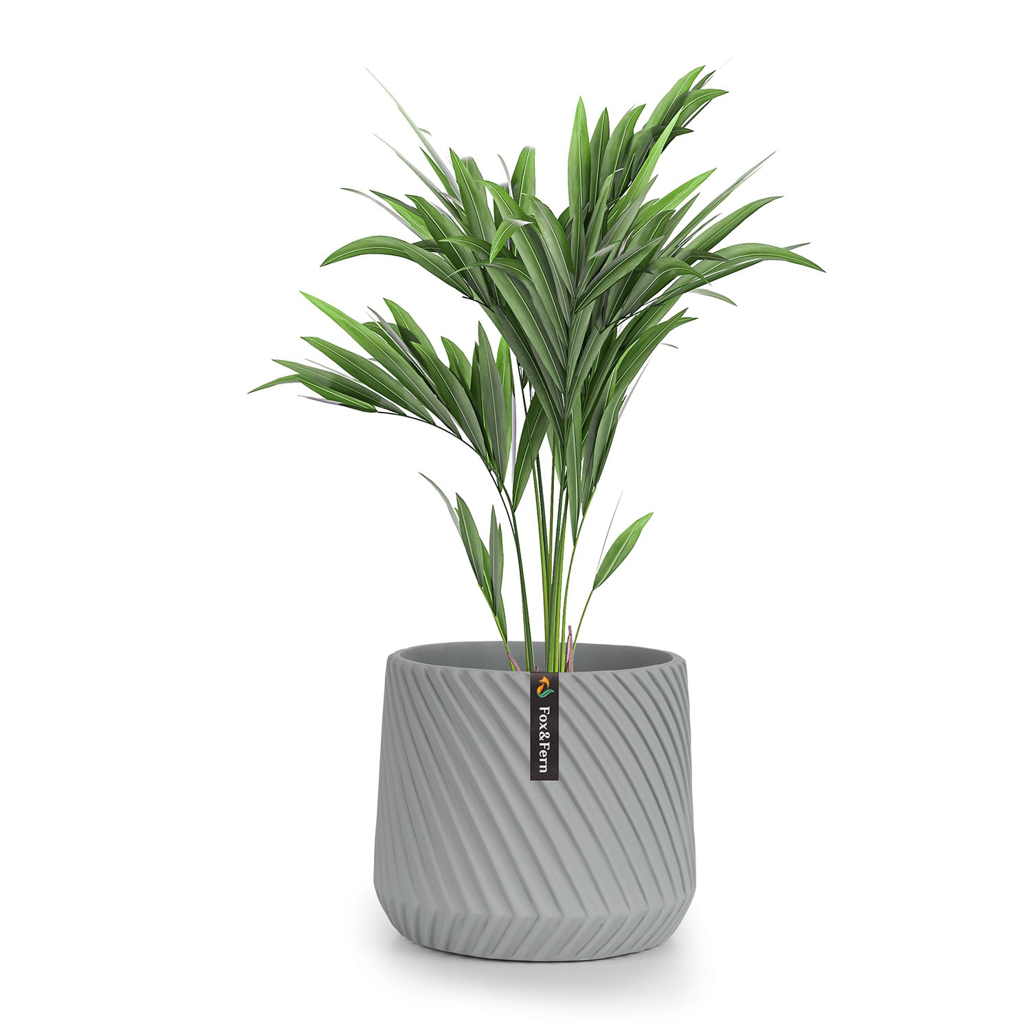 Maceta hecha a mano de polystone apto para plantas S (Ø 20,3 cm) | Gris Medio