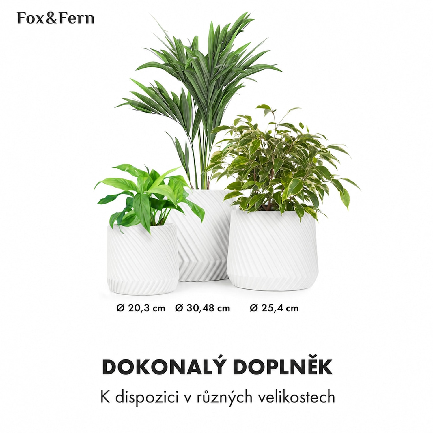 Heusden, sada 2 květináčů, polyston, vhodný na rostliny, ruční výroba, 3D vzhled 