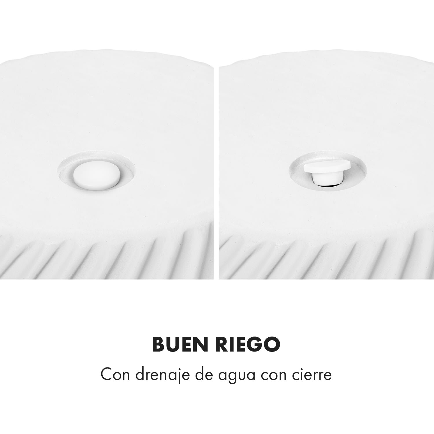 Set de 2 macetas hechas a mano de polystone apto para plantas óptica 3D 
