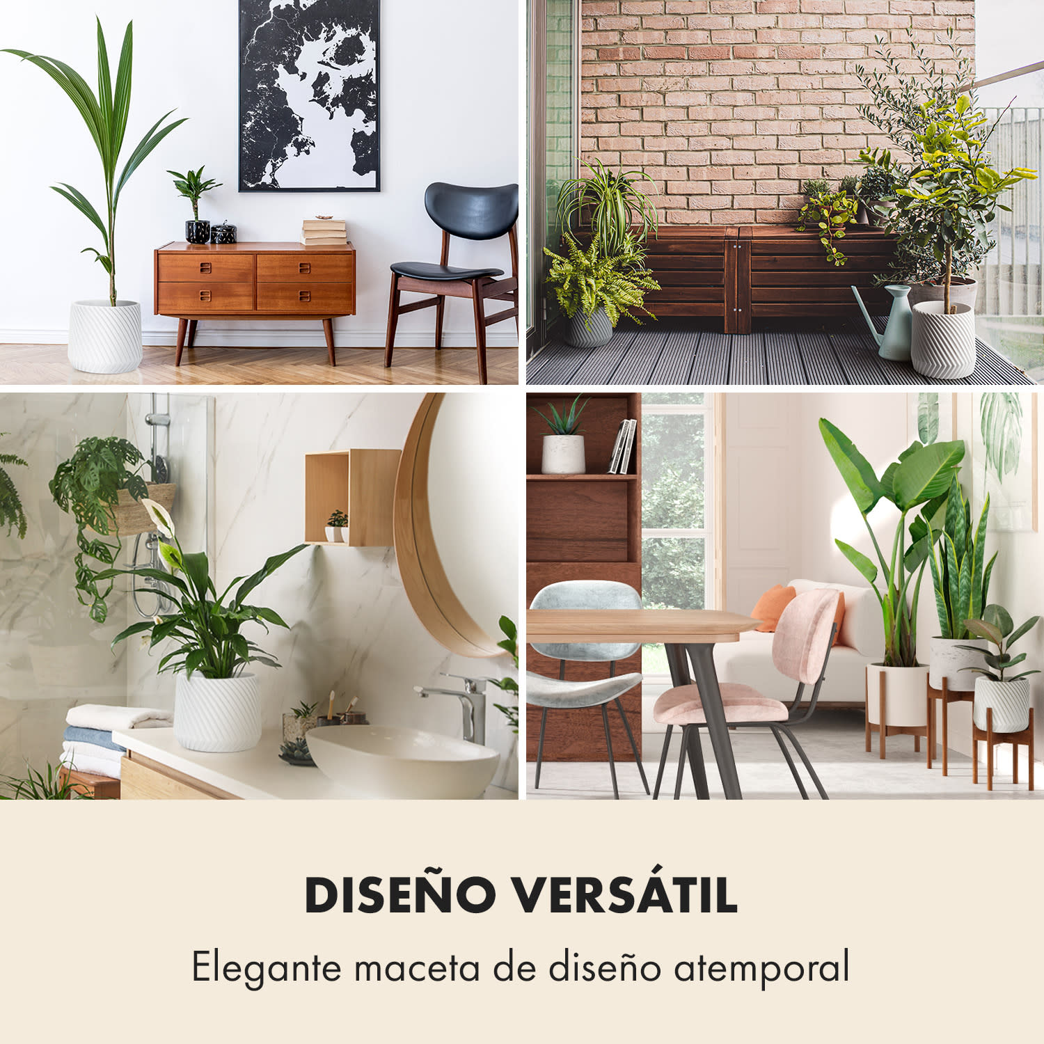 Maceta hecha a mano de polystone apto para plantas 