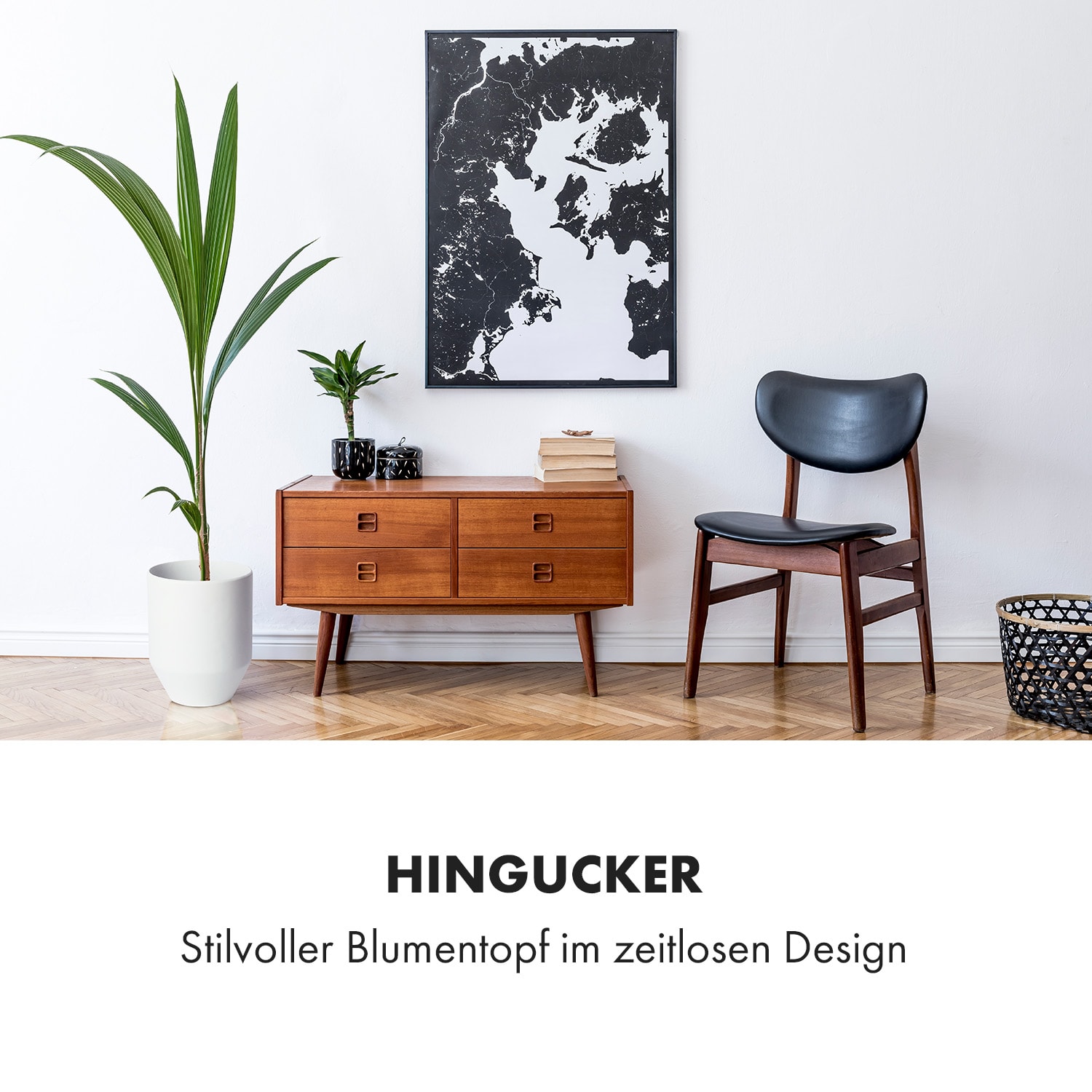 Almere Blumentopf Polystone pflanzenfreundlich handgemacht rund  