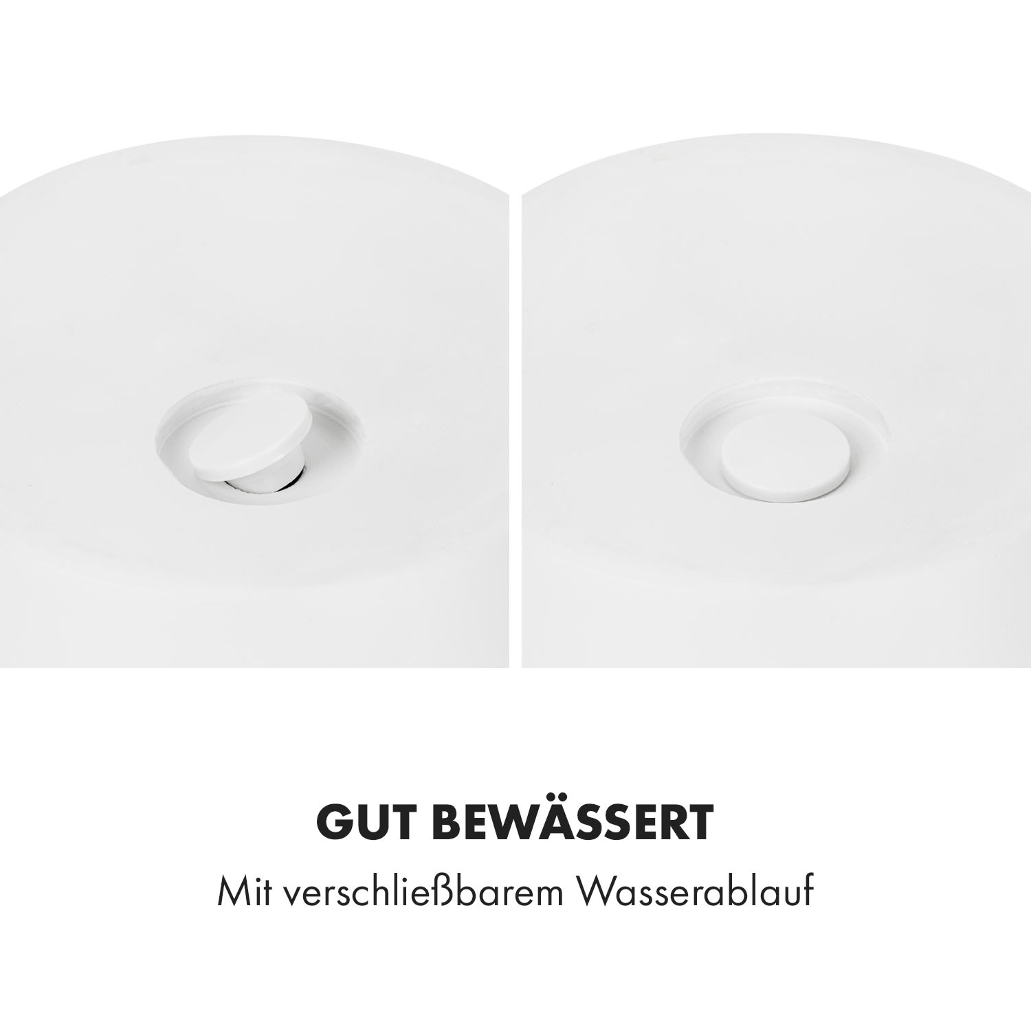 Almere Blumentopf Polystone pflanzenfreundlich handgemacht rund  