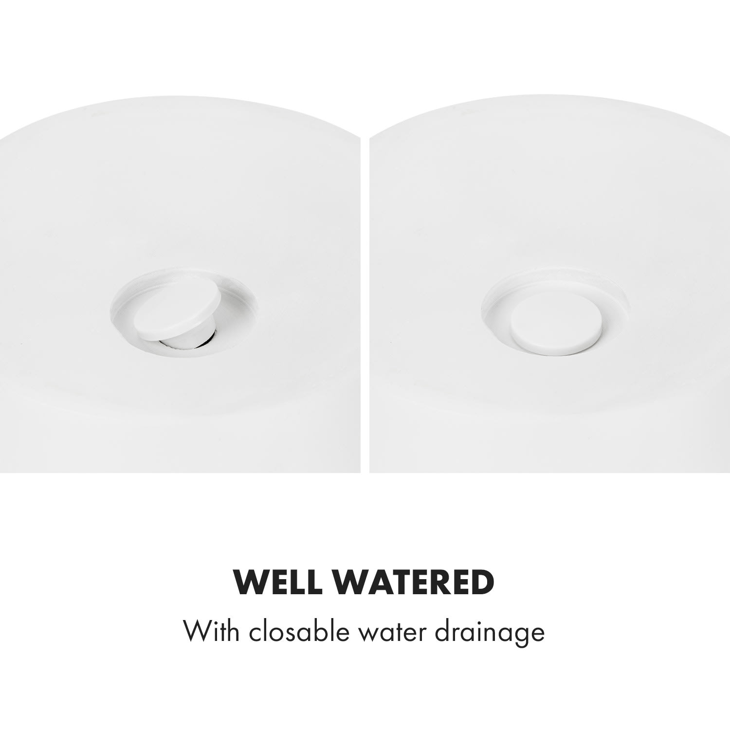 Almere Cvetlični lonec Polistone Idealen za rastline, ročno izdelan, okrogel M (Ø 25,4 cm)