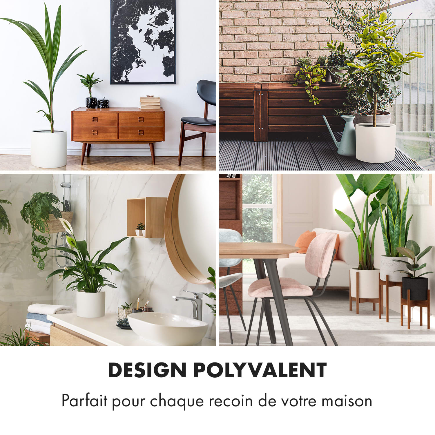 Bloempot buitenpot vezelsteen in/outdoor 