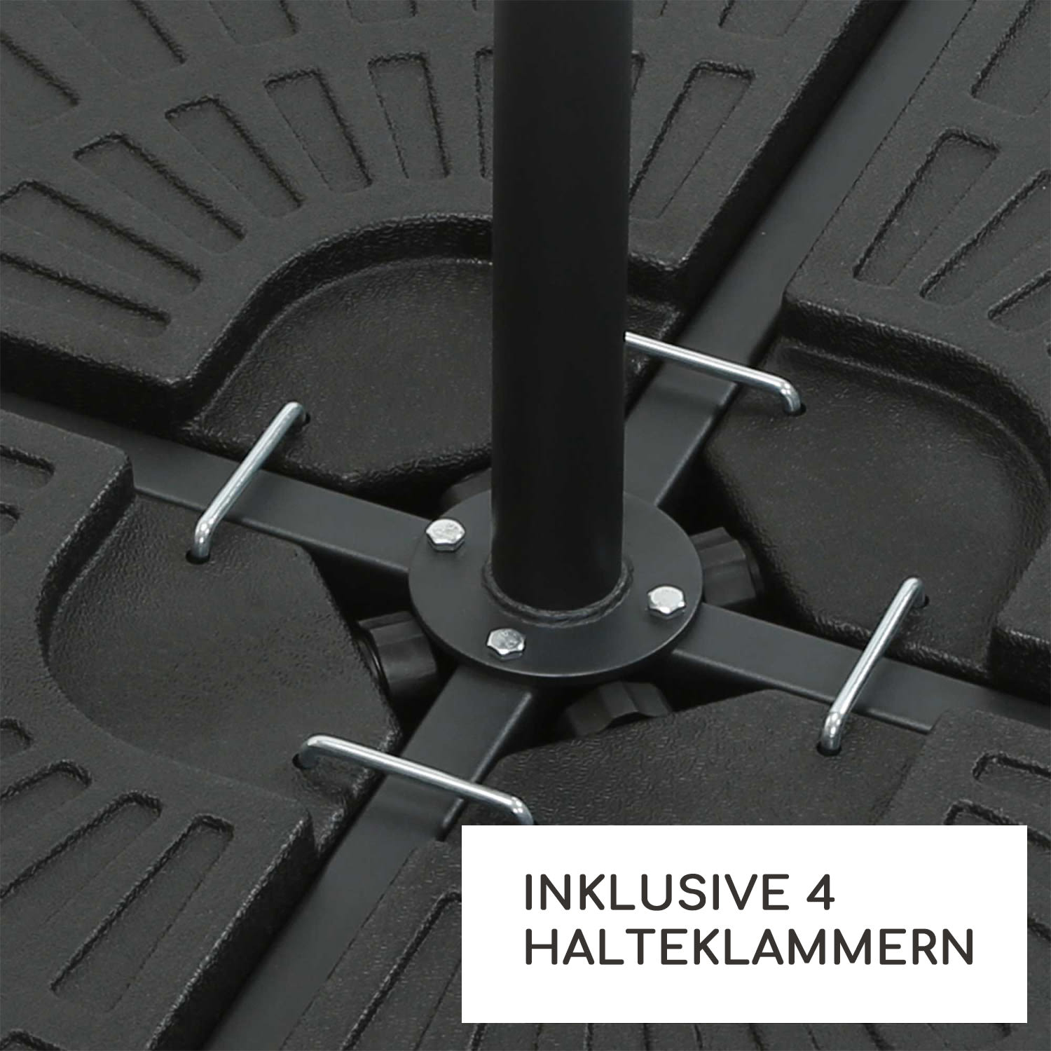 Limousin Sonnenschirmständer-Gewichte 72 kg Leergewichte 4er-Set 