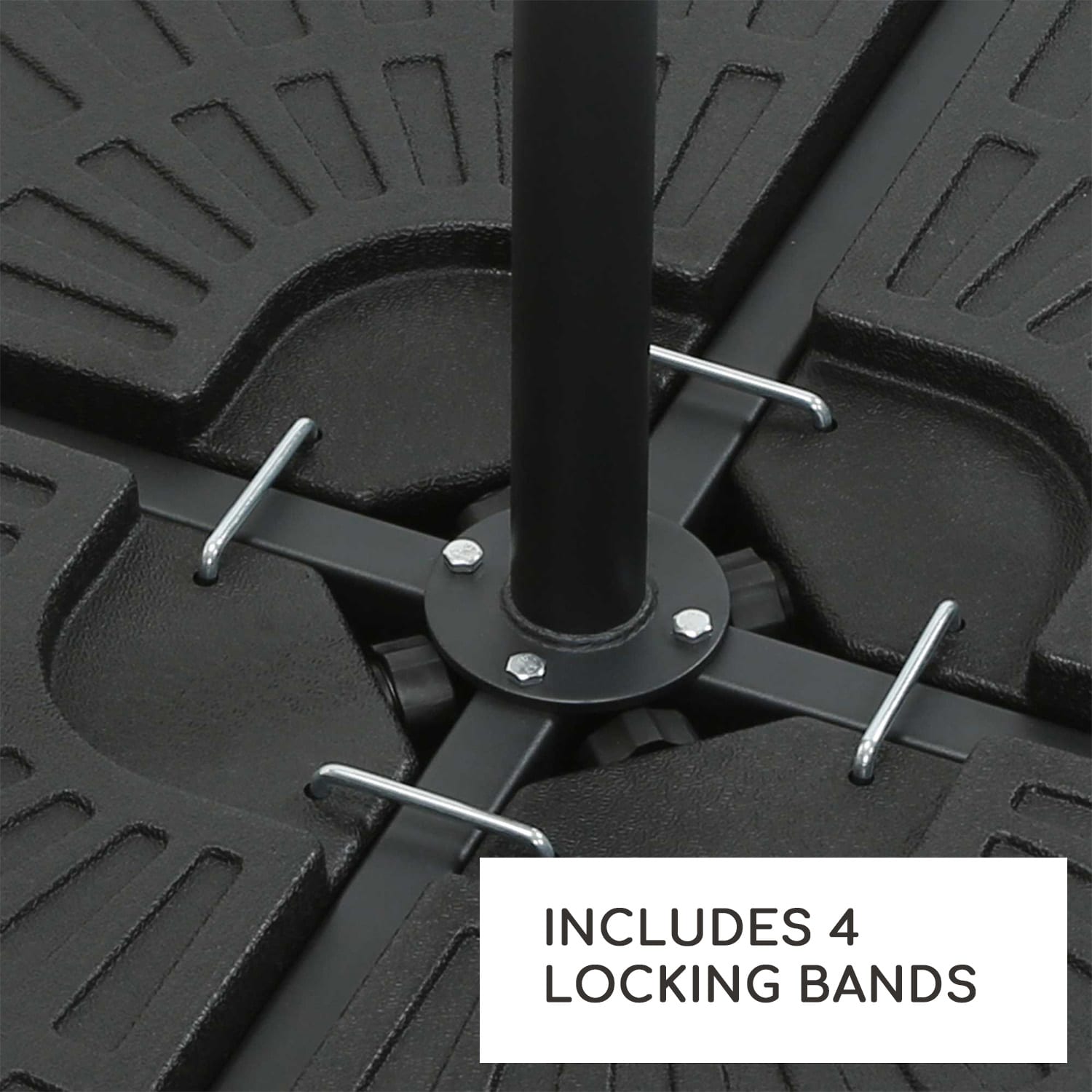 Limousin Parasol Stand Weights 72 kg Empty weights 4-piece set 