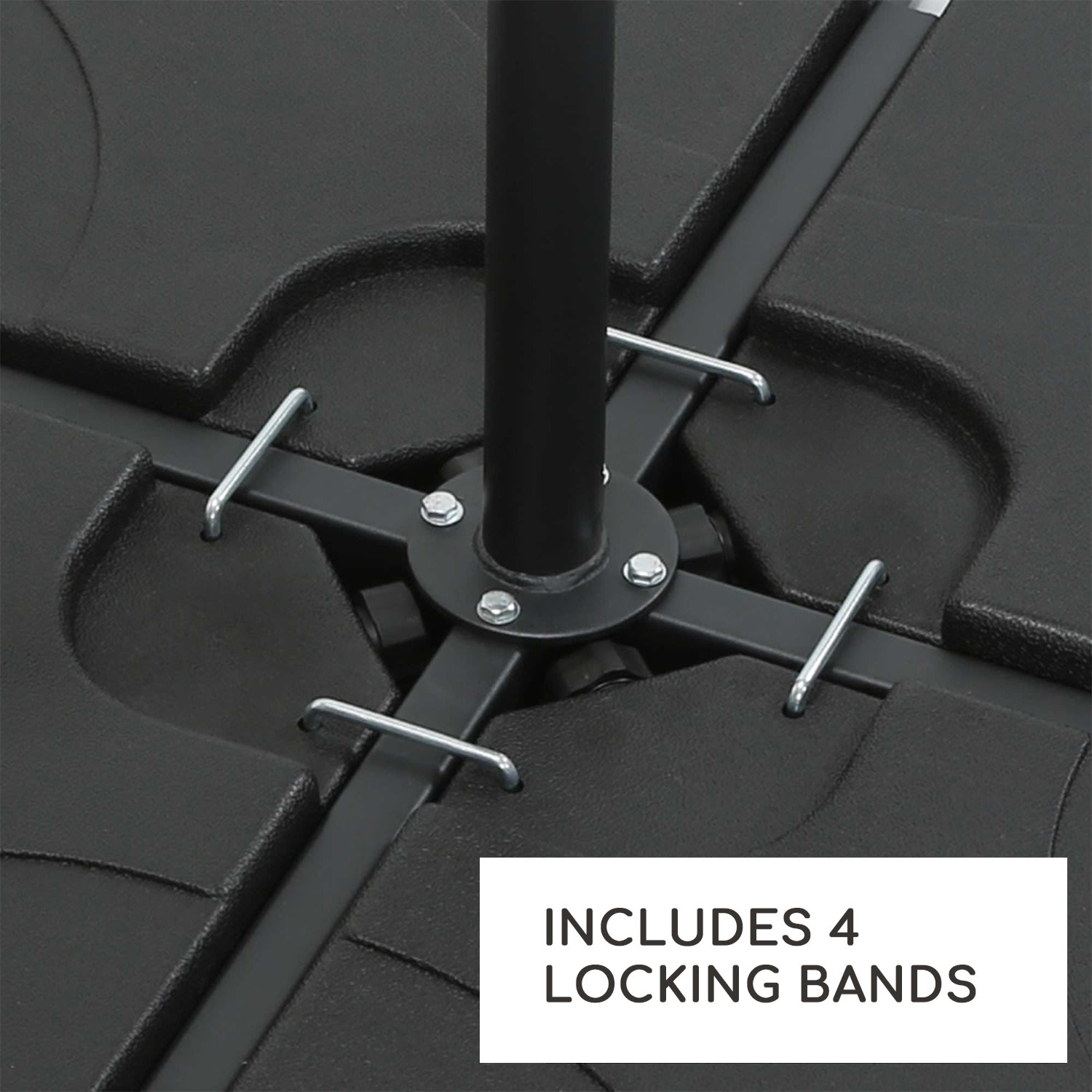 Limousin, utežne plošče za stojalo senčnika, 80 kg, prazne plošče, komplet 4 kosov 