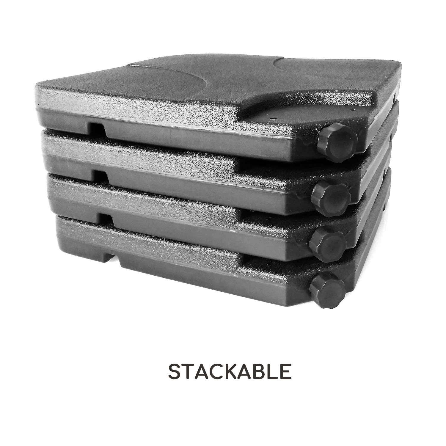 Limousin, utežne plošče za stojalo senčnika, 80 kg, prazne plošče, komplet 4 kosov 