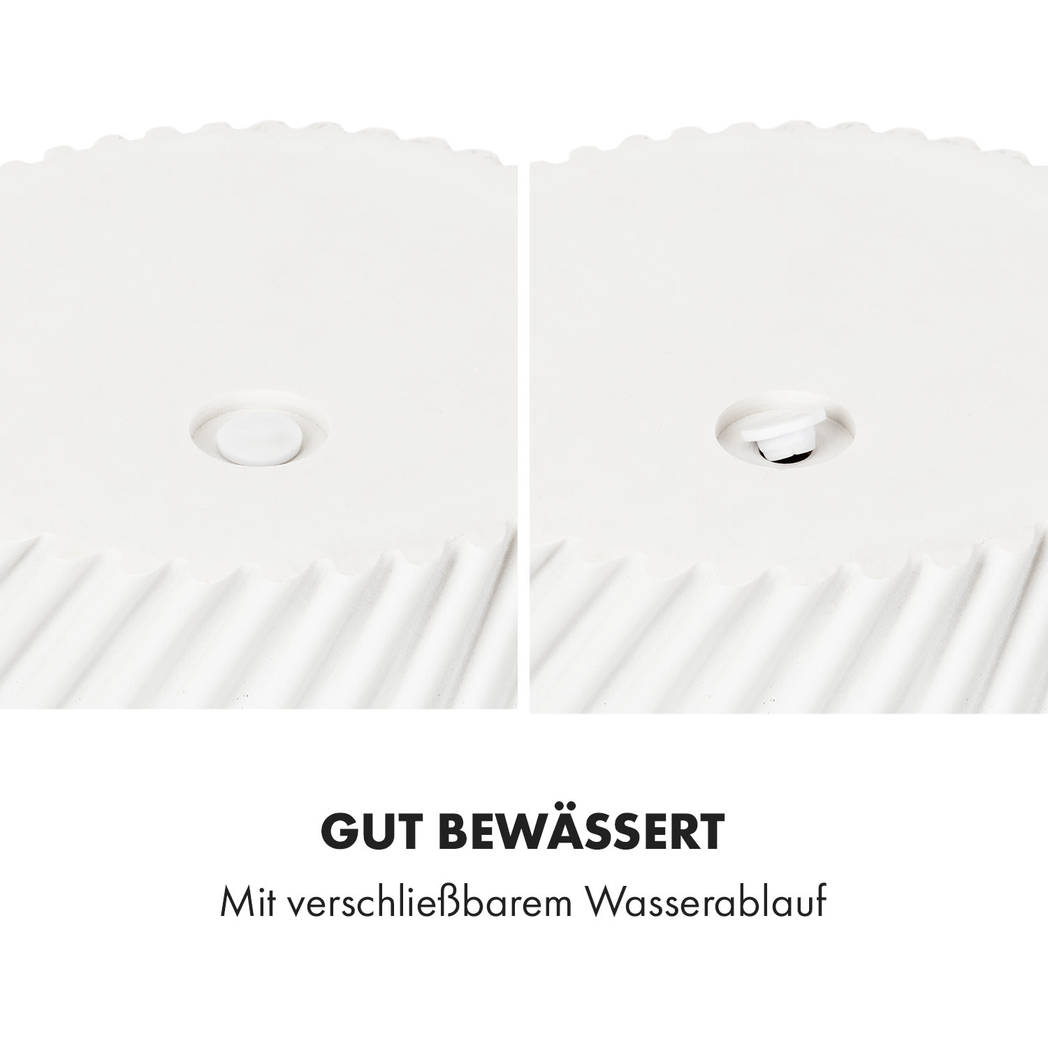 Pot de fleurs Heusden fait à la main, en polystone respectueux des plantes. 