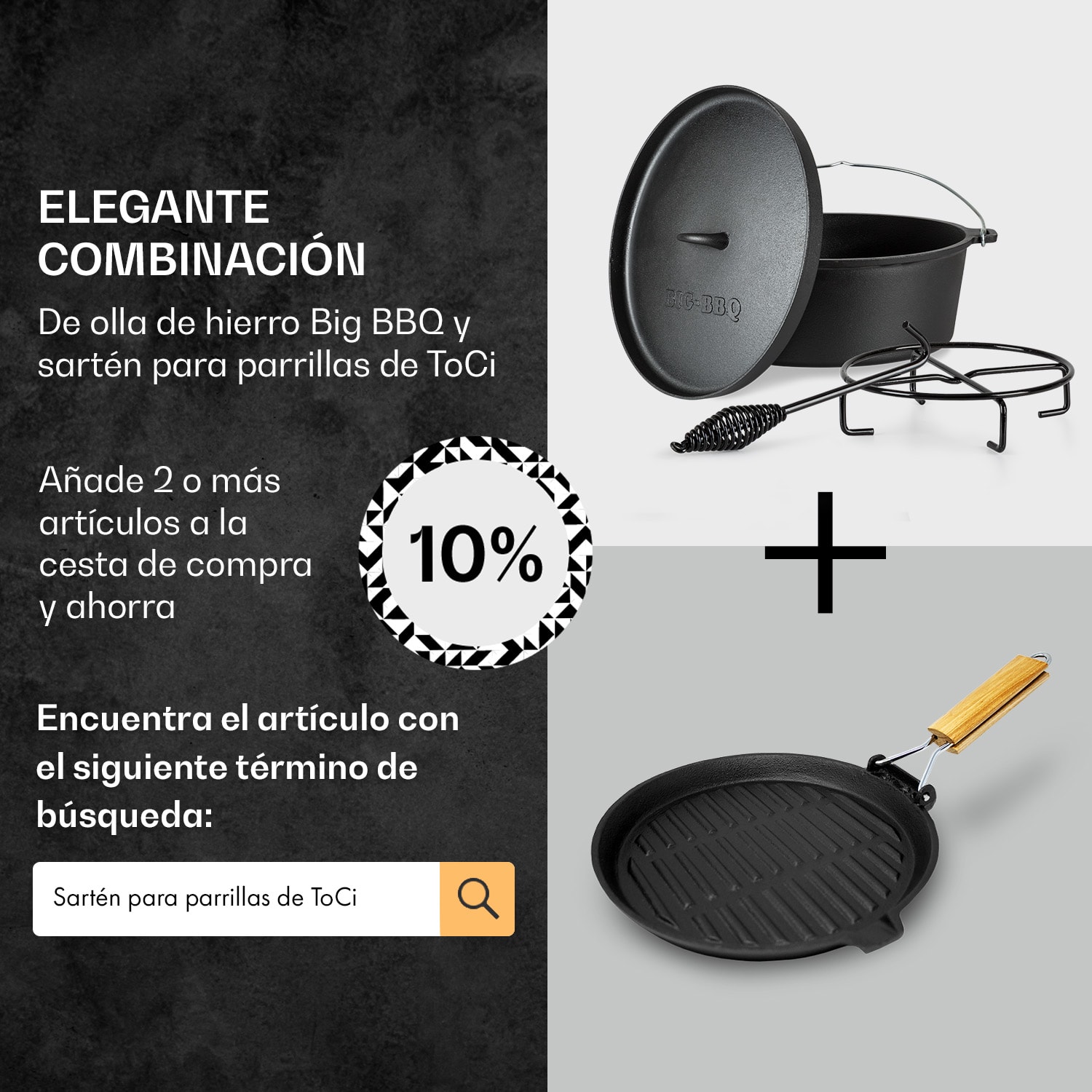 Galloway Dutch Oven 11.3 BBQ hierro fundido marcado tamaño XL / 11.3 qt ca. 10,7 Ltr / 11.3 qt | sin pies