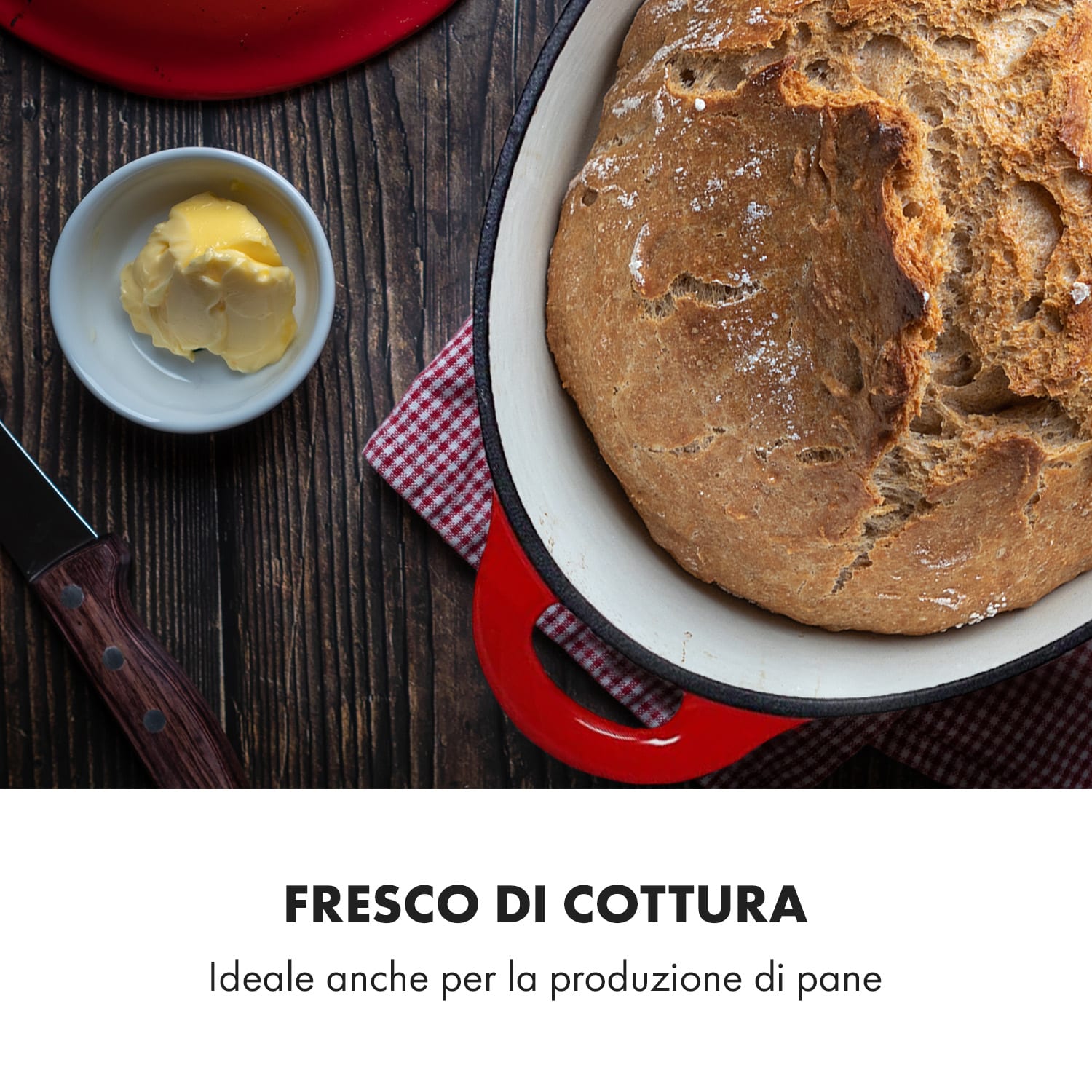 Podolica - Casseruola, 4 litri, ghisa, smaltata, ovale, due impugnature 4 Ltr. | Rosso