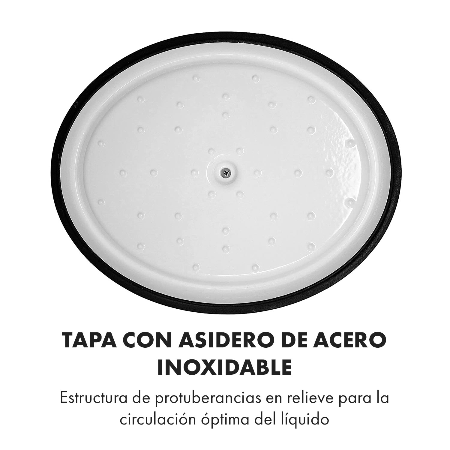 Olla Podolica 5,5 litros, cacerola de hierro fundido esmaltado ovalada dos asas 5,5 Ltr. | Gris Medio