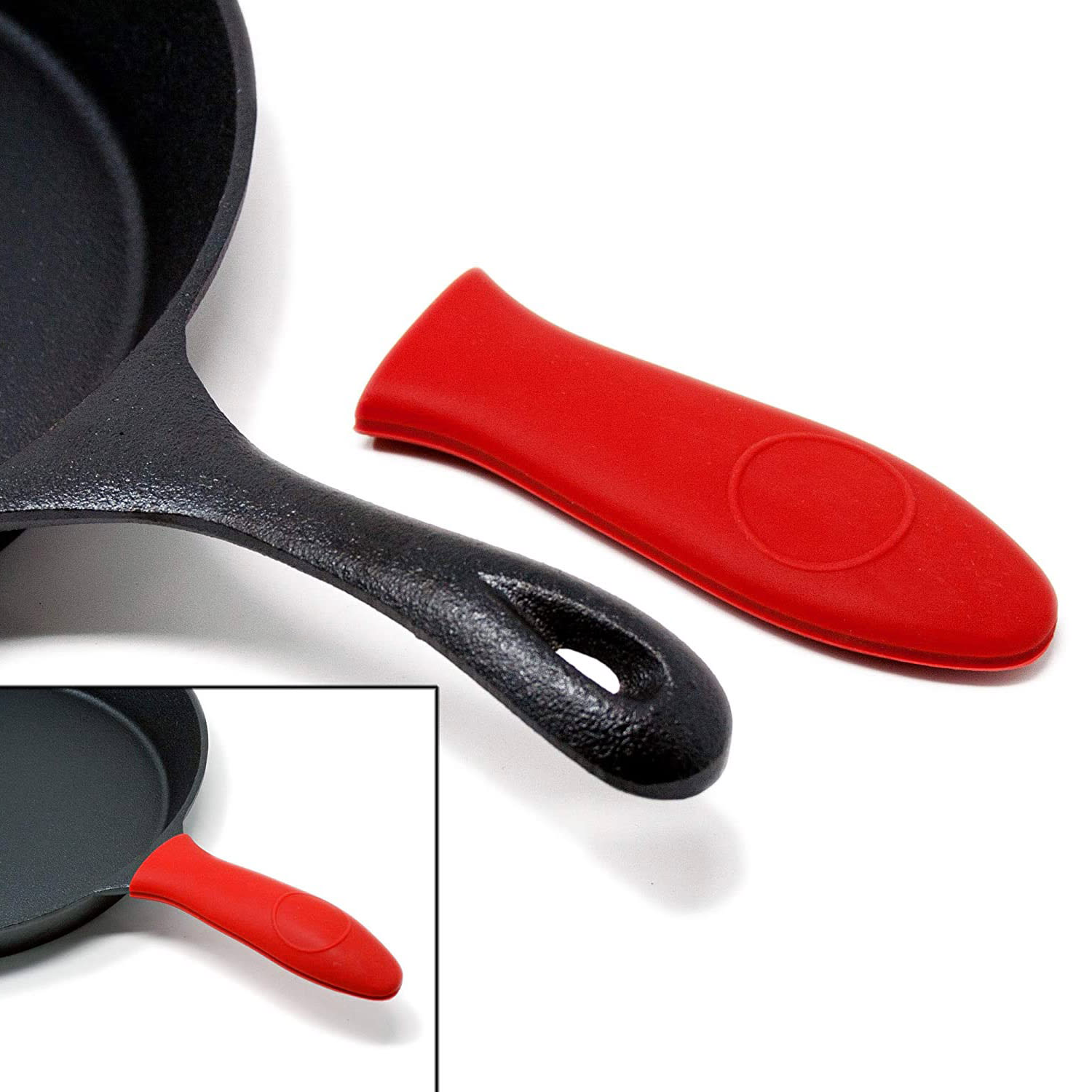 Malvi frying pan 22.5 cm cast iron square fluted pre-fired 22.5x5x22.5cm groove | Ø 22,5 cm