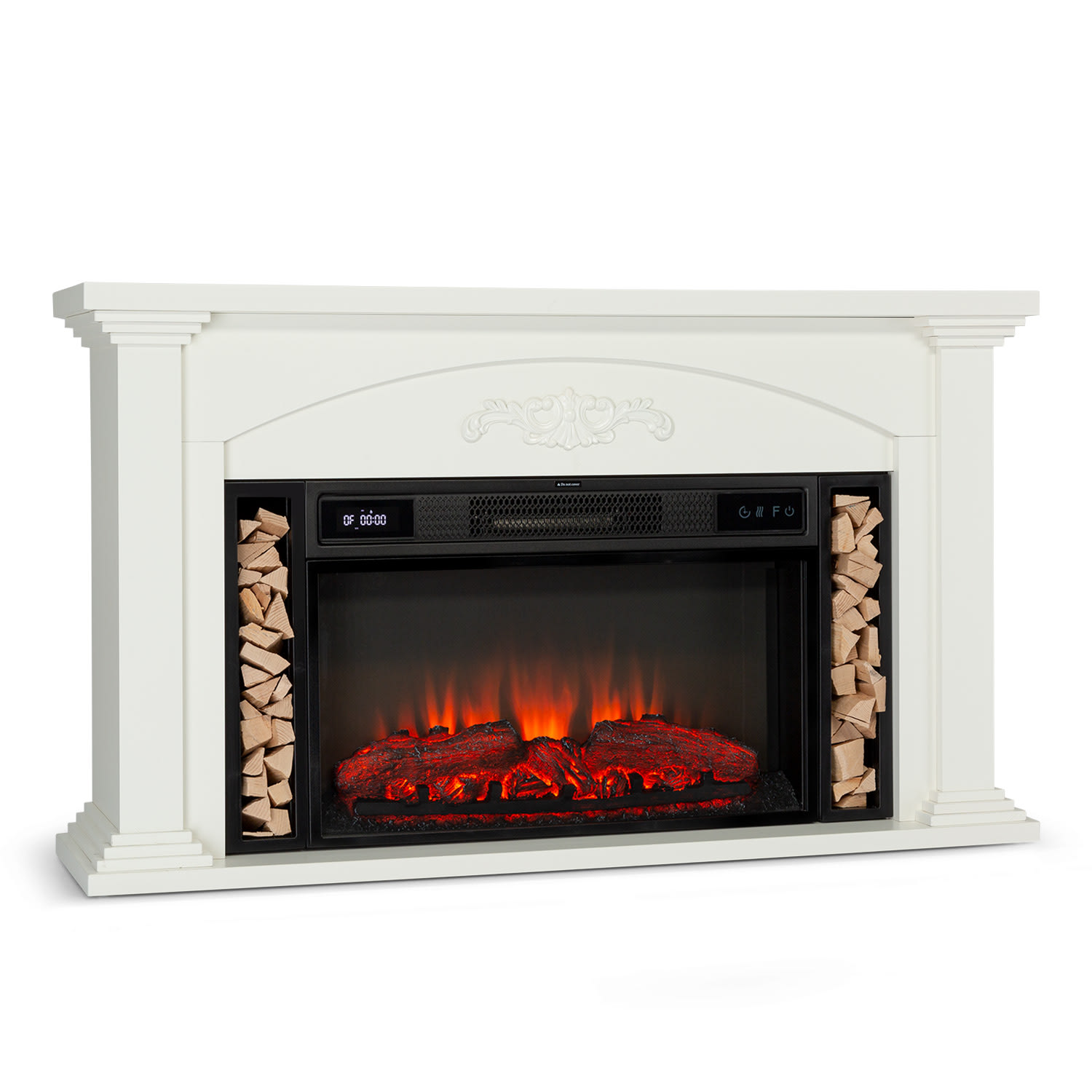 Lareira elétrica Saint Helens 1900 W Tecnologia LED Comando de controlo remoto  Marfim