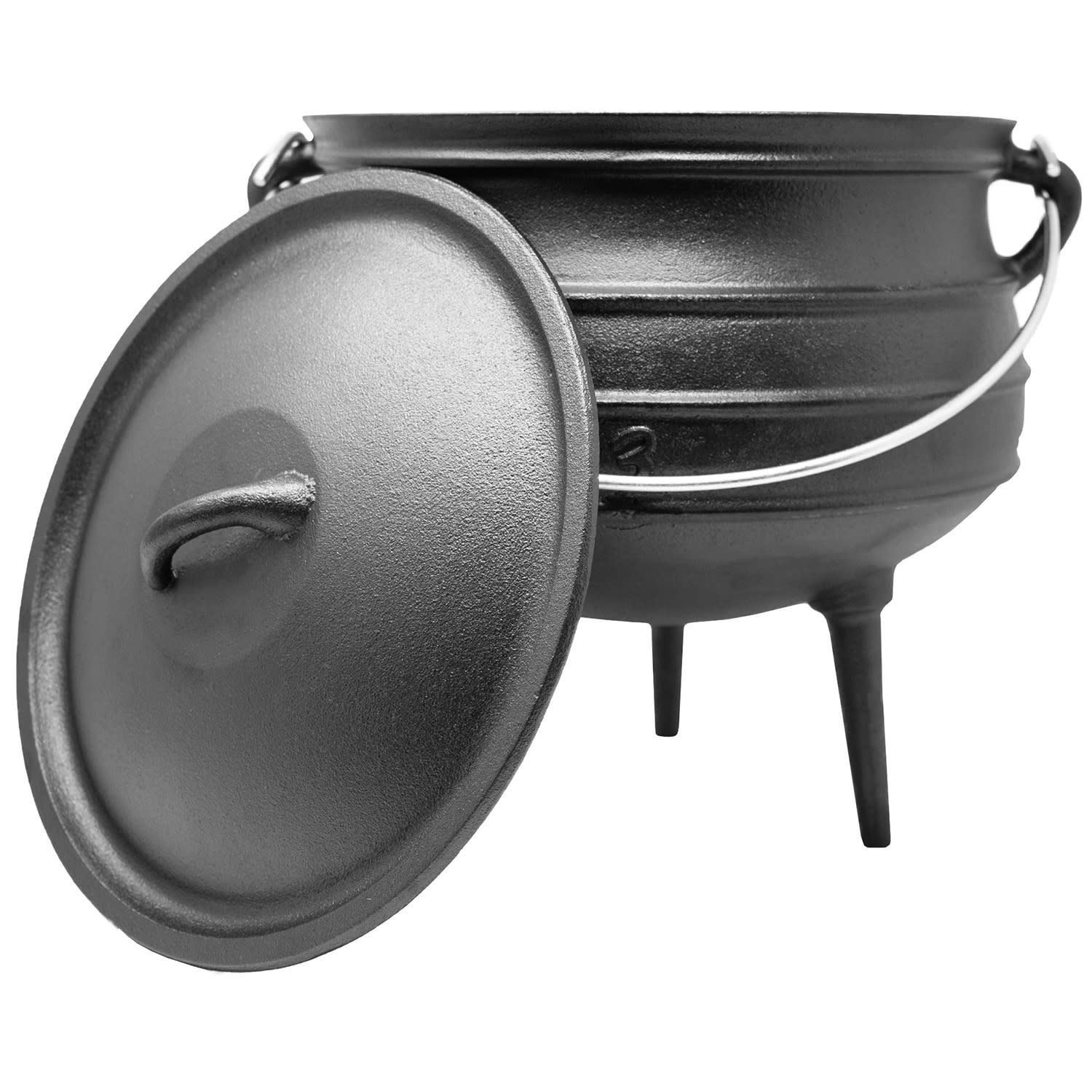 Beefalo Potjie, garnek do duszenia, nóżki, rozmiar L, żeliwo, okrągły, pokrywka, 8 l 8 Ltr. | Standard