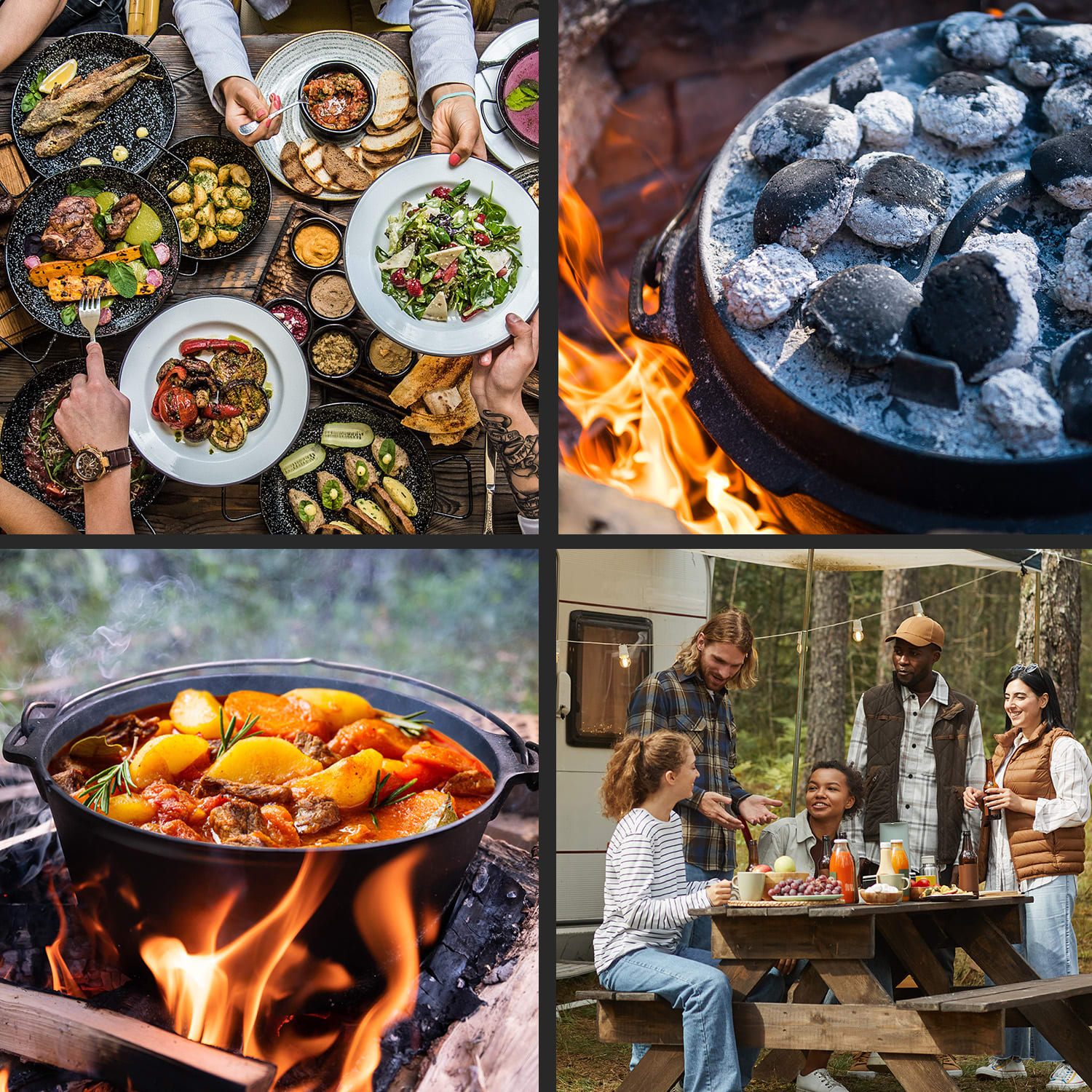 Guernsey - Premium dutch oven 12.0, pentola per BBQ, ghisa, pretrattata, misura XL/12 qt ca. 11,3 Ltr / 12 qt | senza piedi