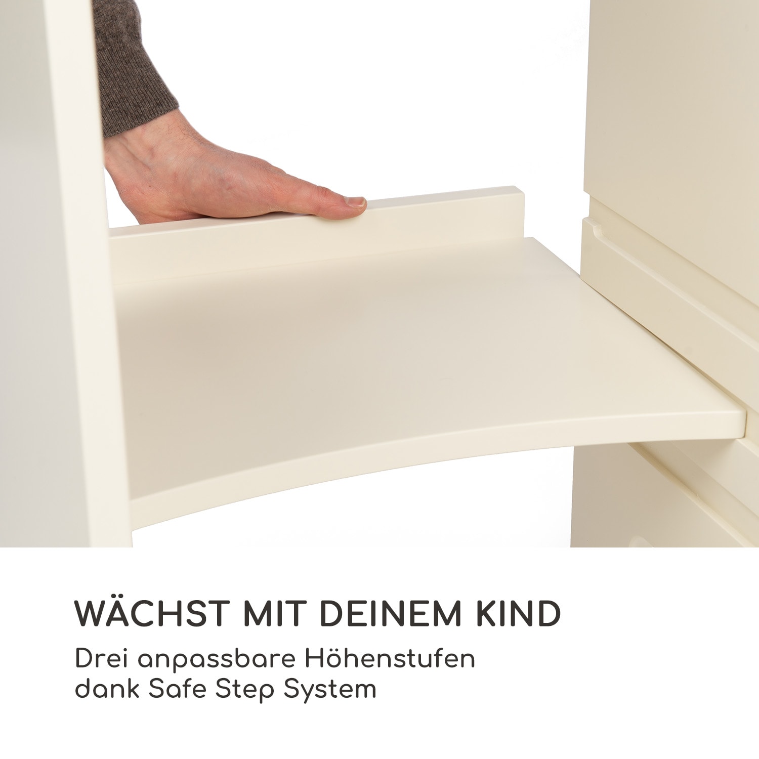 Ully Lernturm Kletterhilfe Montessori Multiplex 40,5x86x38cm Weiß