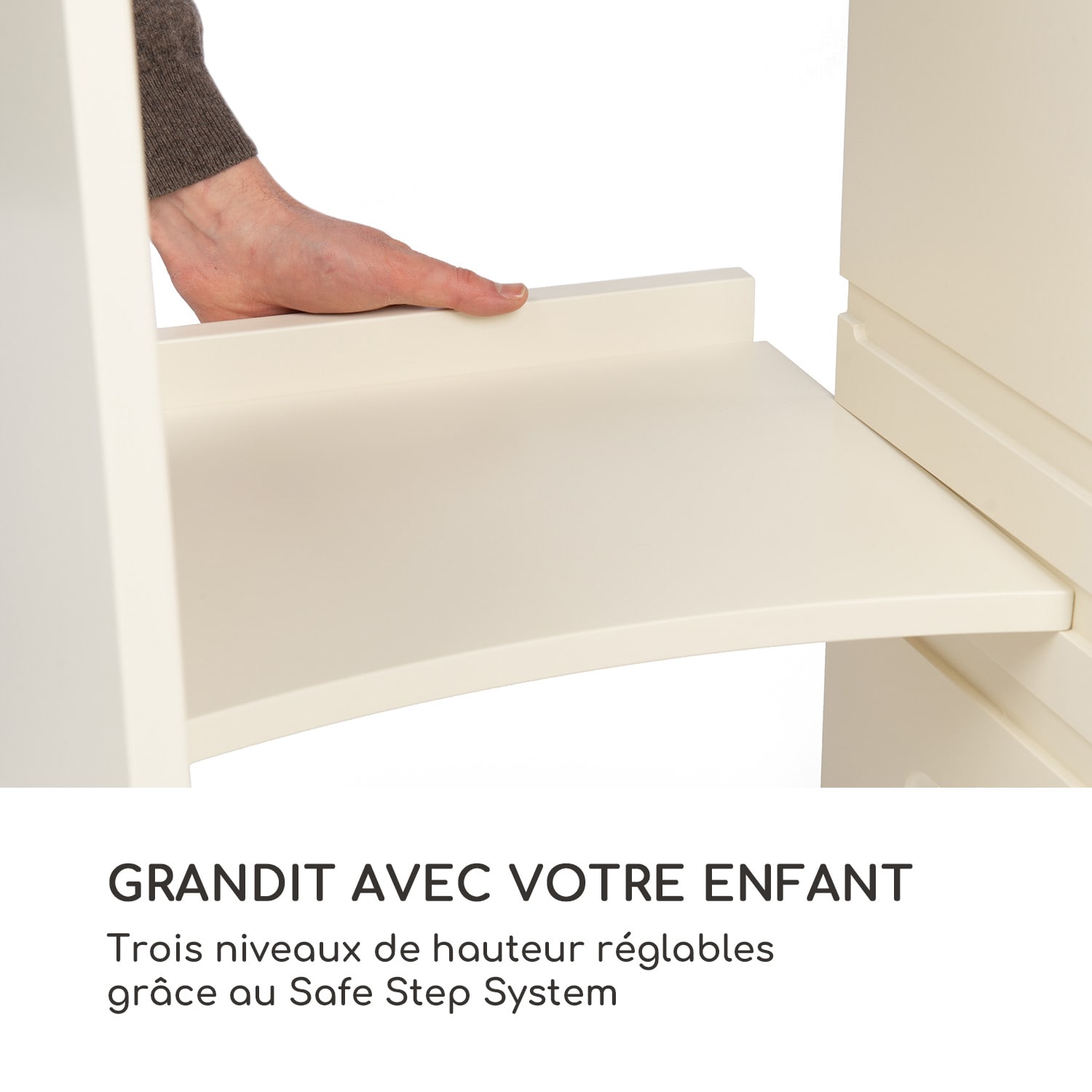 Ully leertoren klimhulp Montessori multiplex 40,5x86x38cm Wit