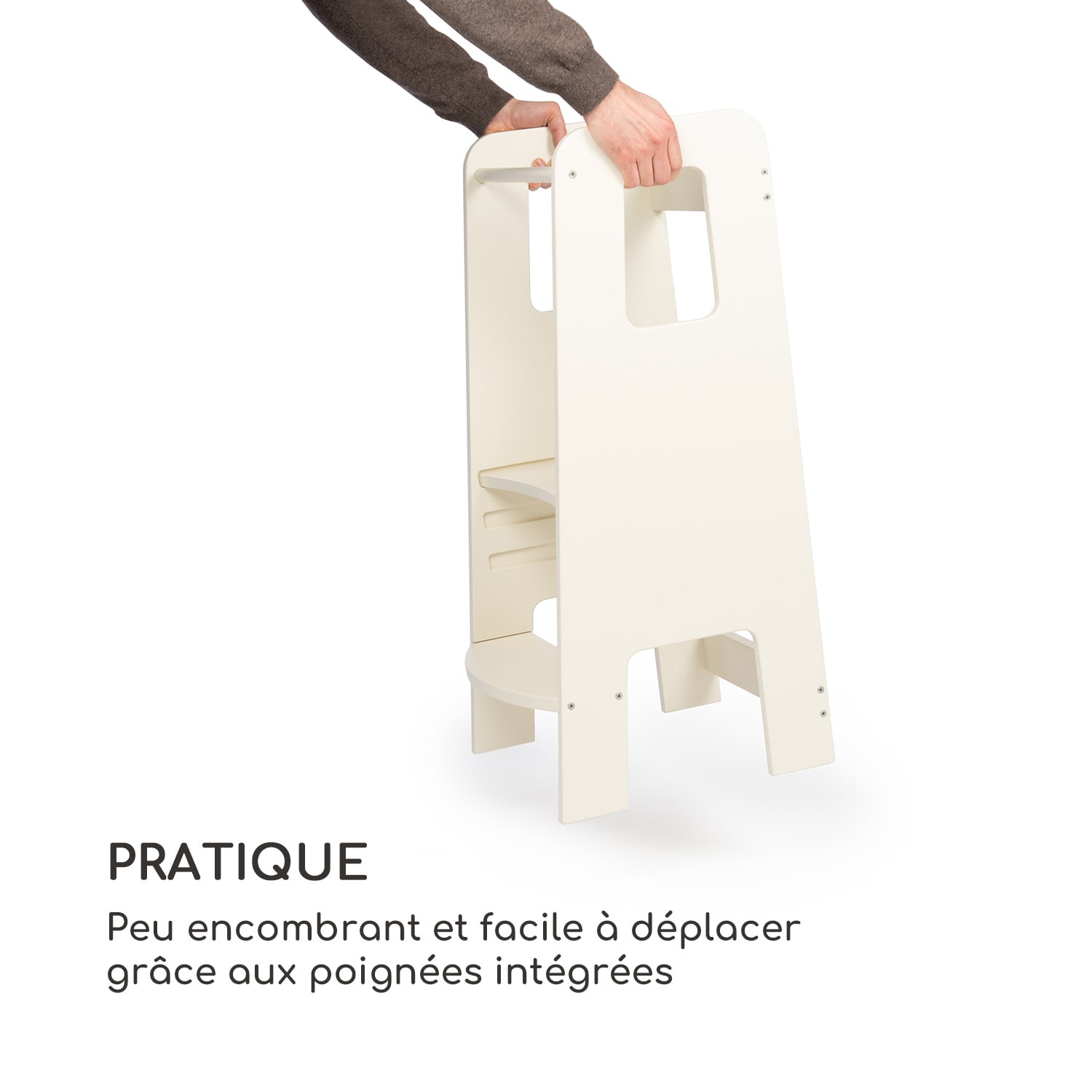 Ully leertoren klimhulp Montessori multiplex 40,5x86x38cm Wit