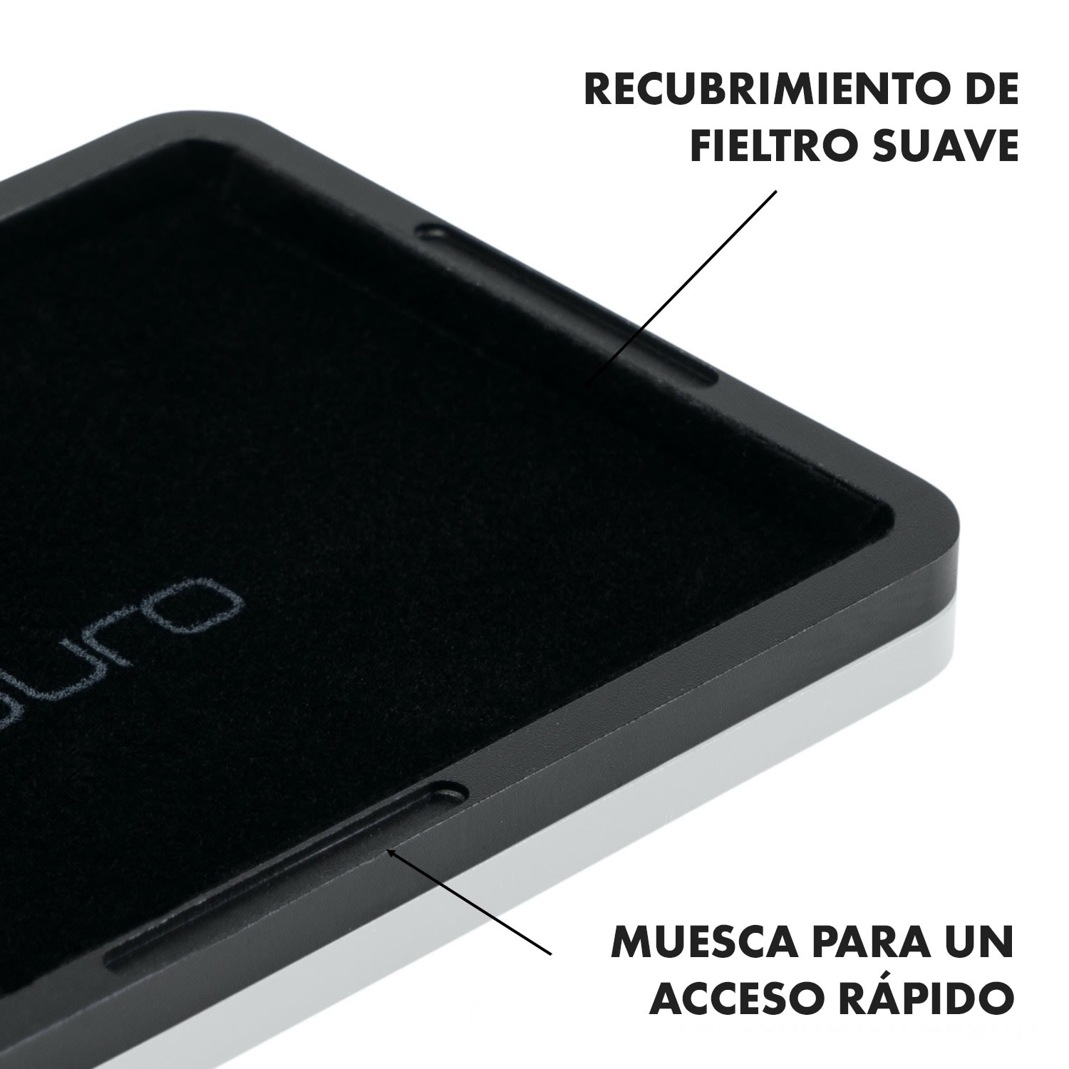 Tarjeta de monedas con fieltro y aluminio para carteras finas 