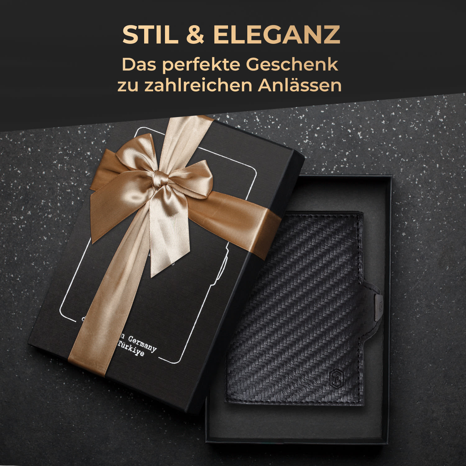 TRYO Slim Wallet 5 Karten Münzfach 9,2 x 2,2 x 7,5 cm (BxHxT) RFID-Schutz Schwarz