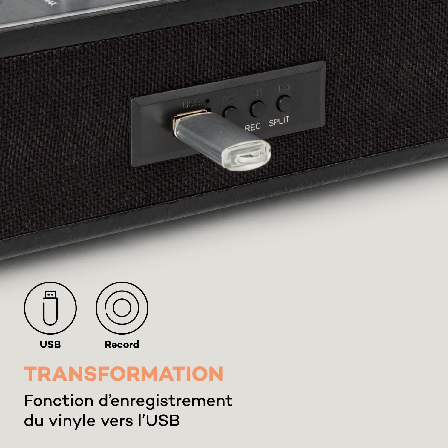 Platine vinyle TT-Classic Plus Protection contre la poussière Fonction d'enregistrement Bluetooth 33/45/78 tr/min Bois Noir