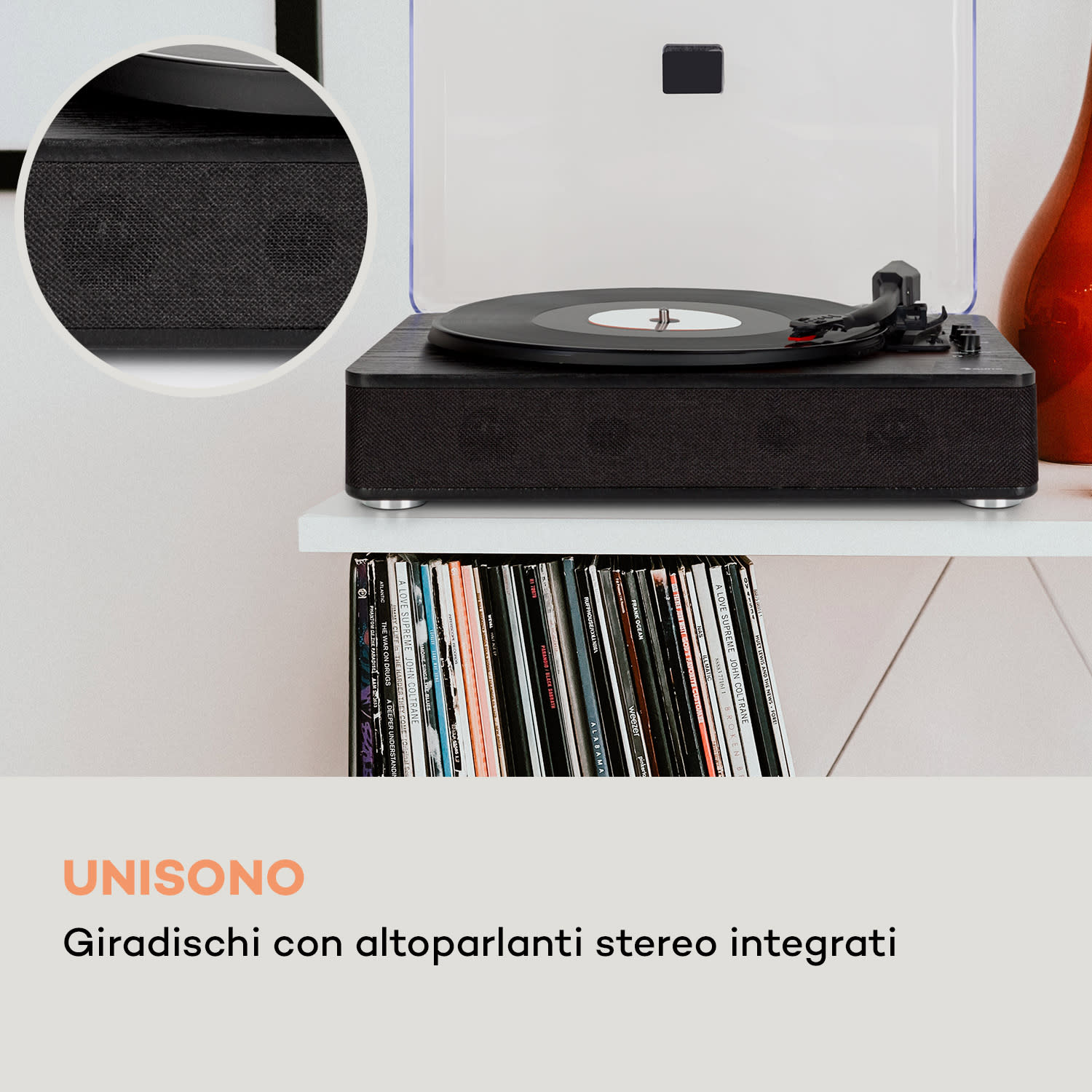 Giradischi TT-Classic Plus Copertura antipolvere Bluetooth Funzione di registrazione 33/45/78 giri/min Legno nero