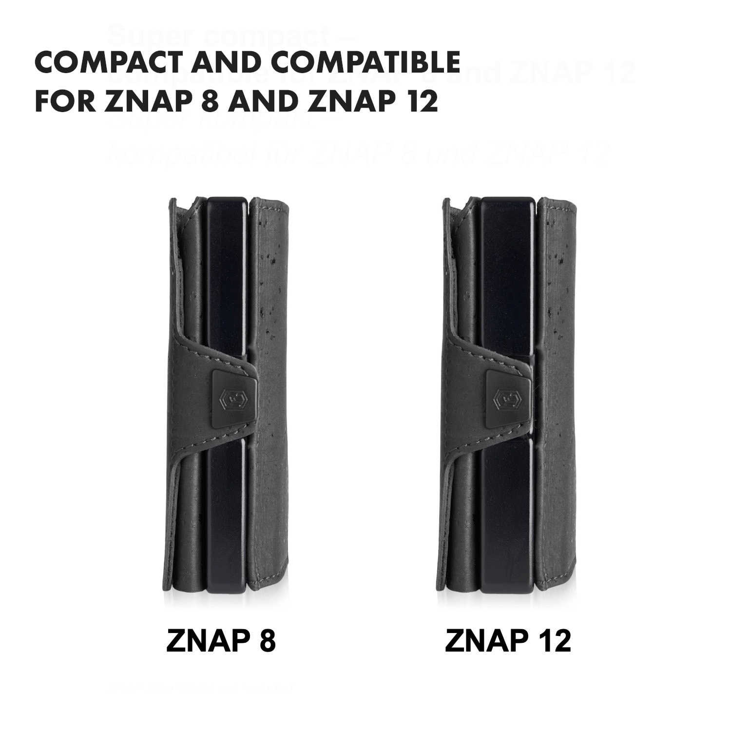 Coin Pocket z zaščitno kartico RFID za ZNAP Slim Wallets 8 in 12, spenjalni gumb  