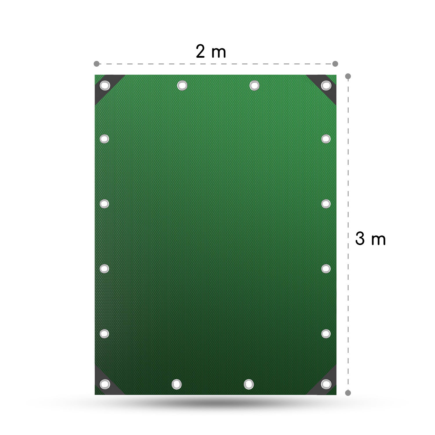 Aegis Bâche en tissu Bâche tout usage Coins renforcés en plastique Cordage 2 x 3 m
